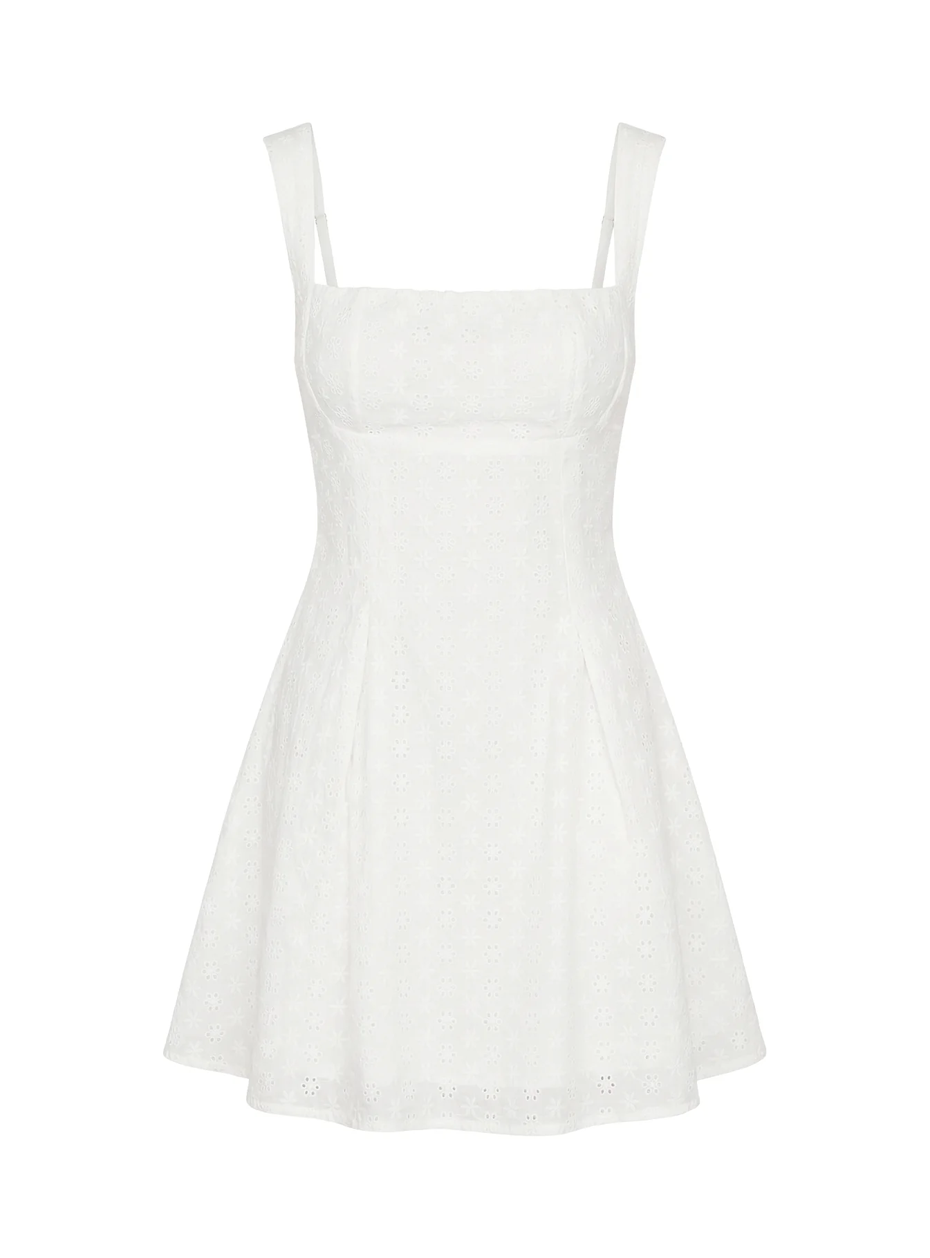 Xanthus Embroidered Mini Dress White