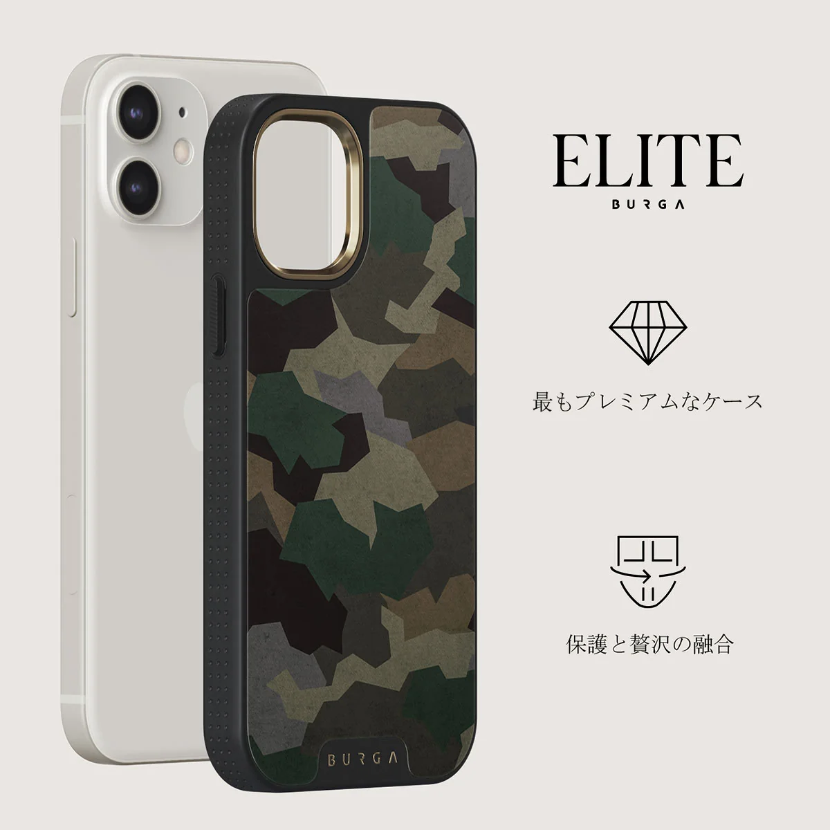 Tropical Green Camo - iPhone 12 ケース