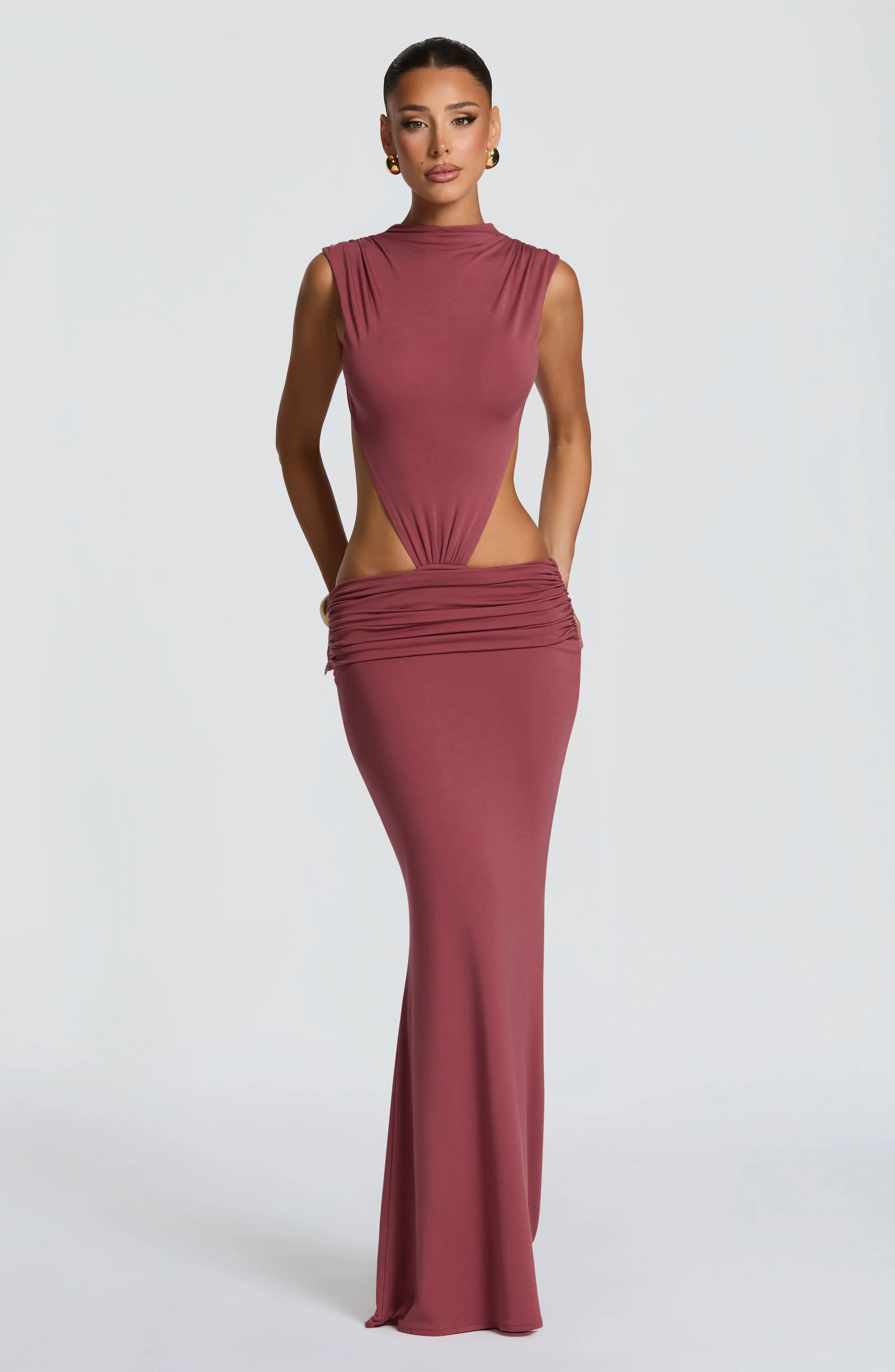 Fenella Maxi Dress - Rose Brown