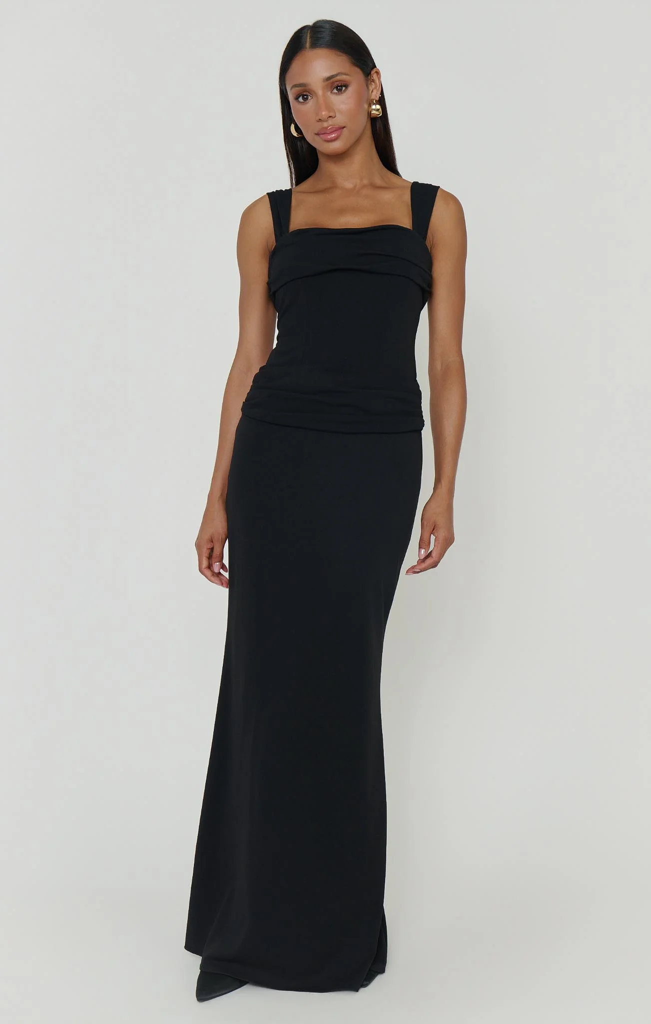 Danielle Maxi Dress ~ Black Stretch