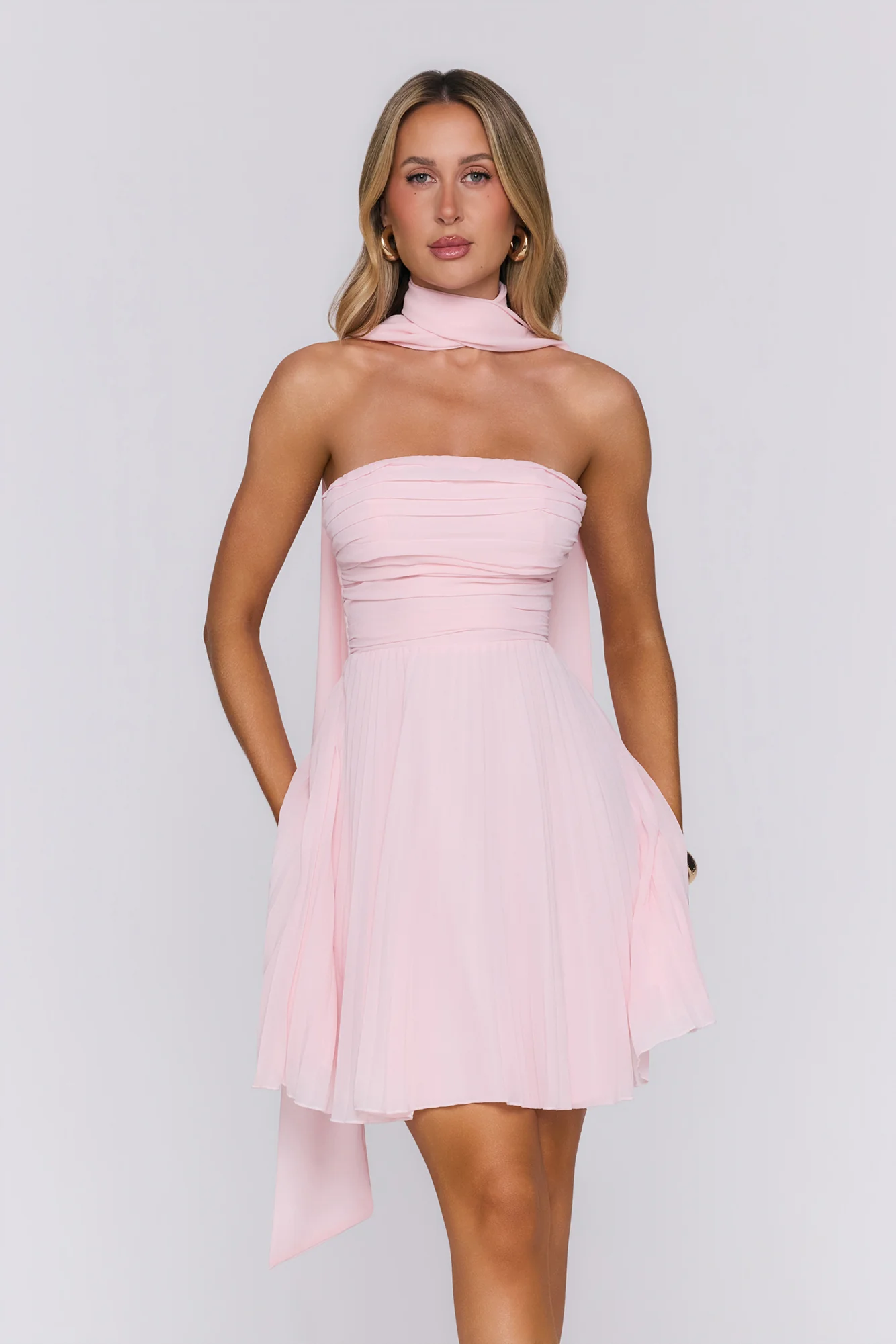 Hot Girl Holiday Strapless Mini Dress Pink