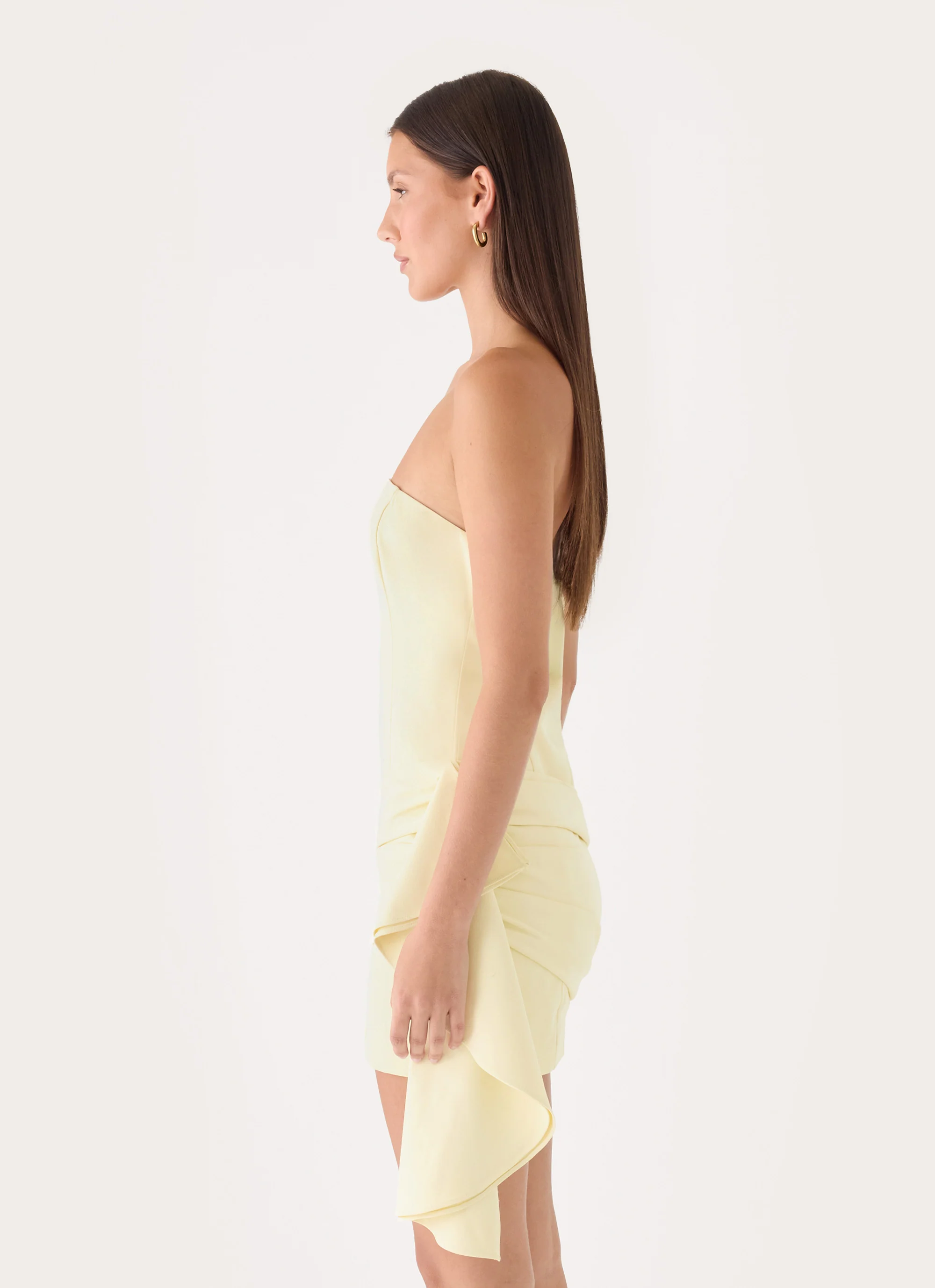 Atheia Mini Dress - Yellow - FASHION NOB