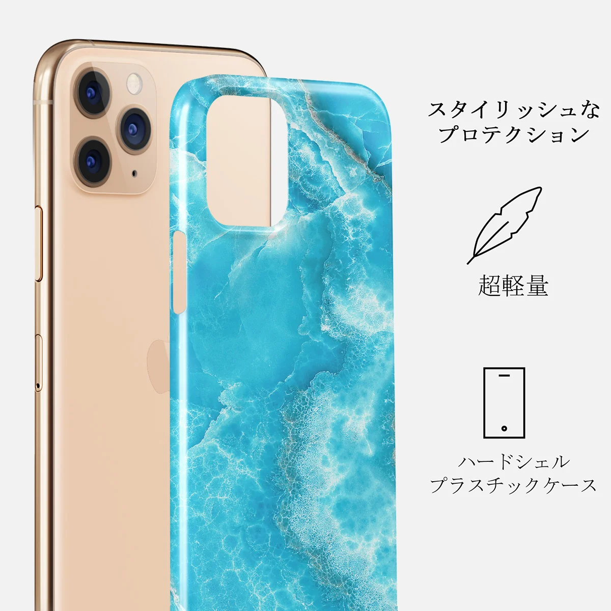 Ocean Waves - Blue iPhone 11 Pro Max ケース