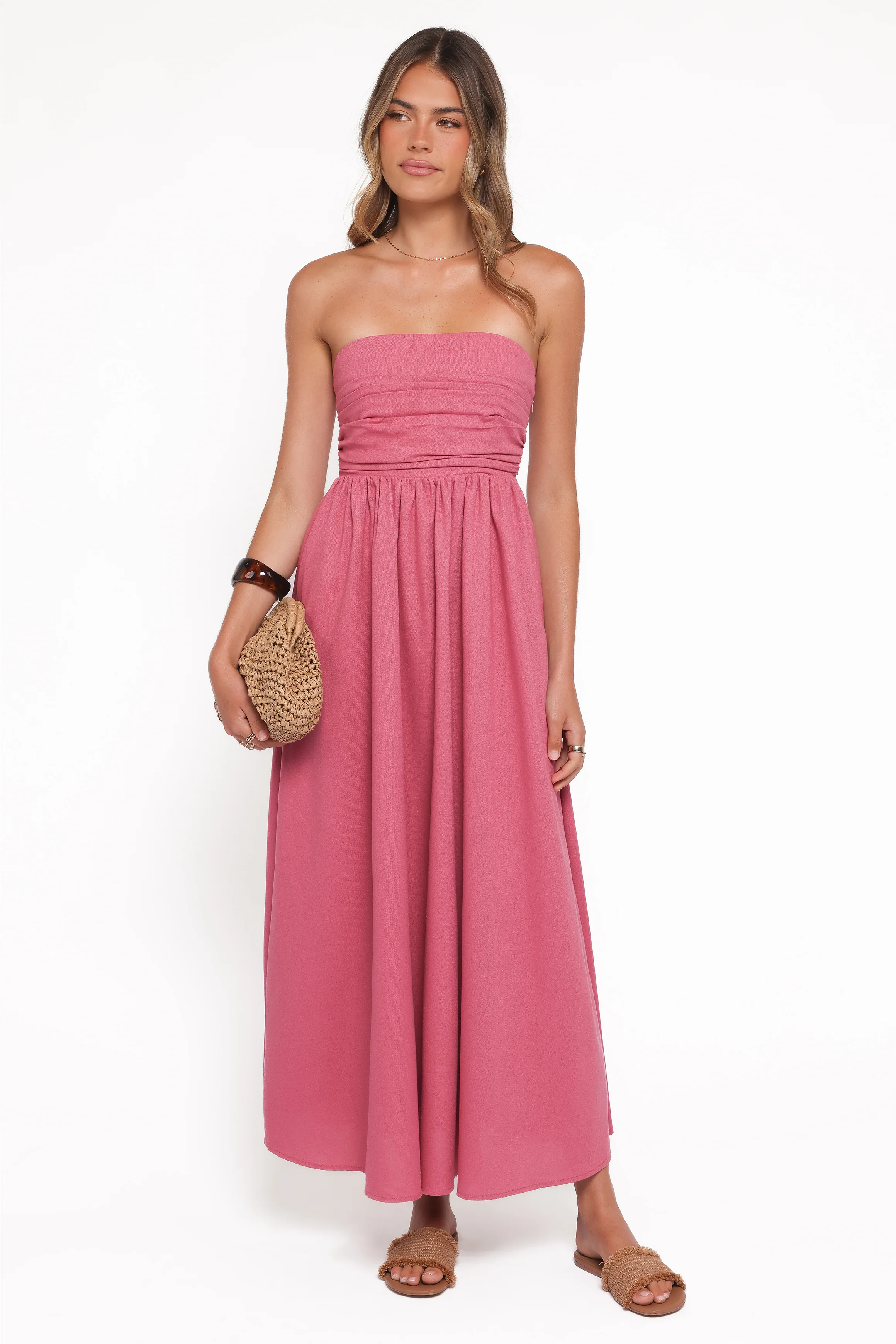 Kayt Strapless Dress - Petal Pink