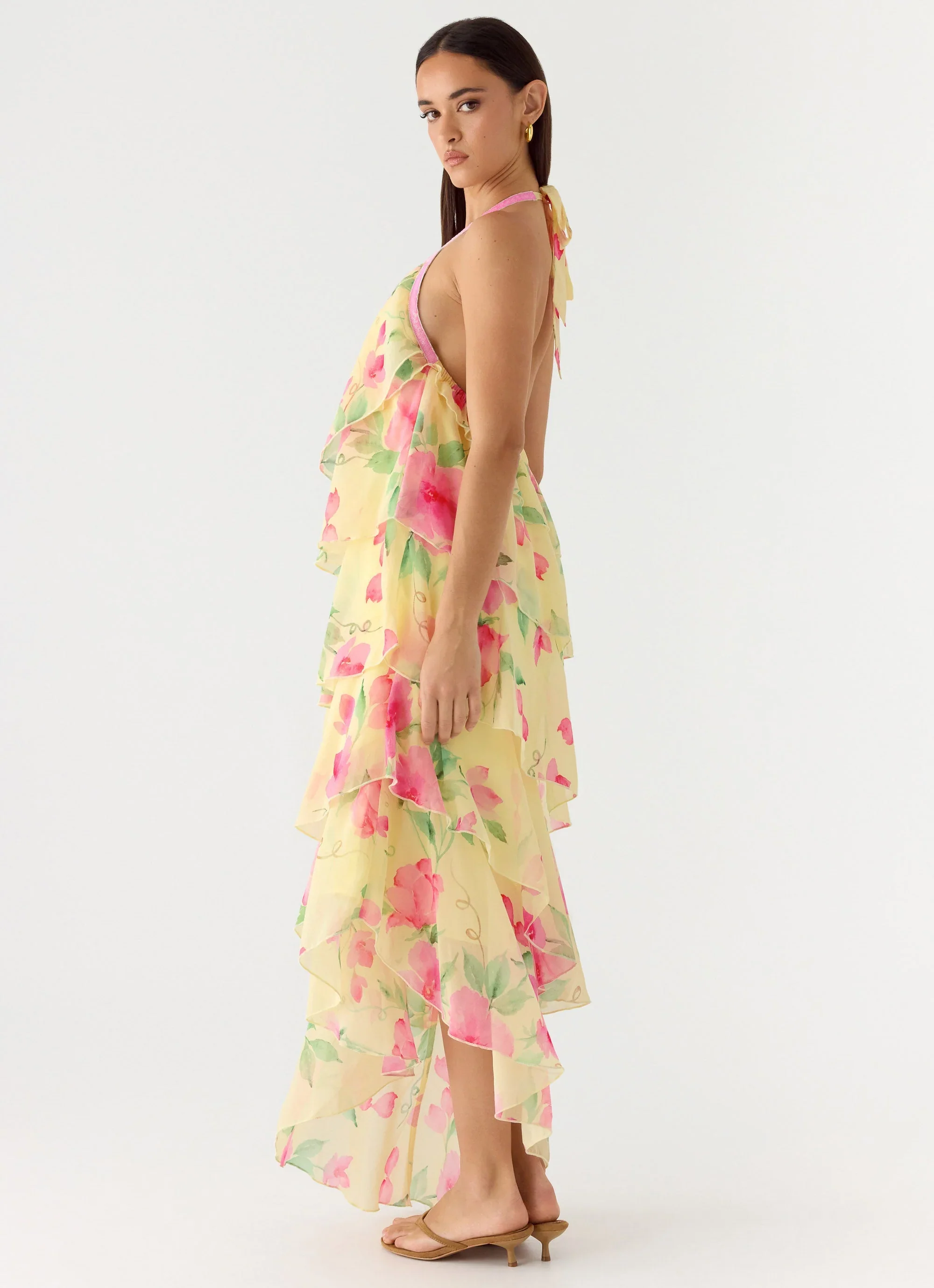 Strawberry Mimosa Maxi Dress - Lemon Soleil