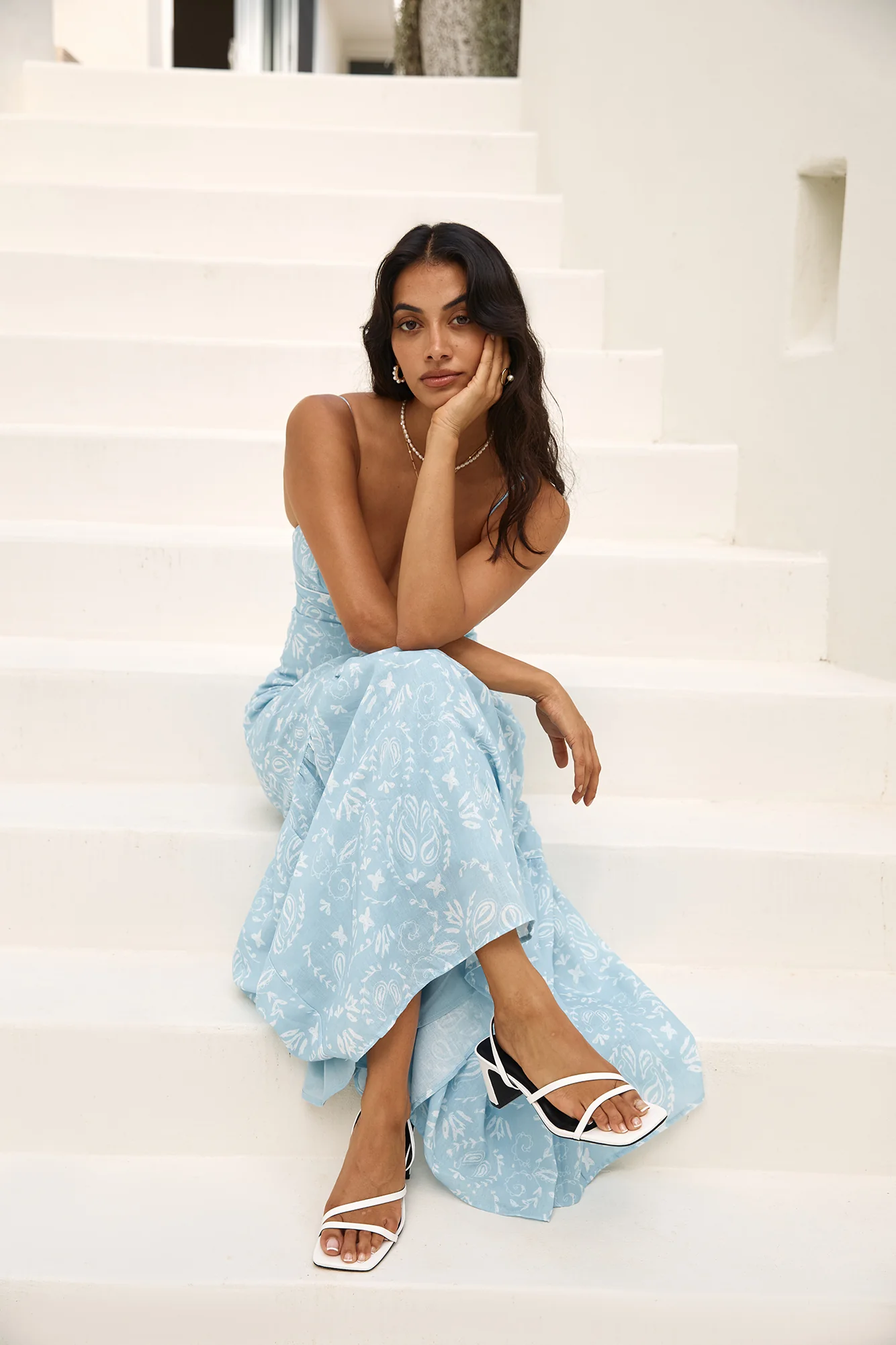 Bright Skies Maxi Dress Blue - luluinthesky