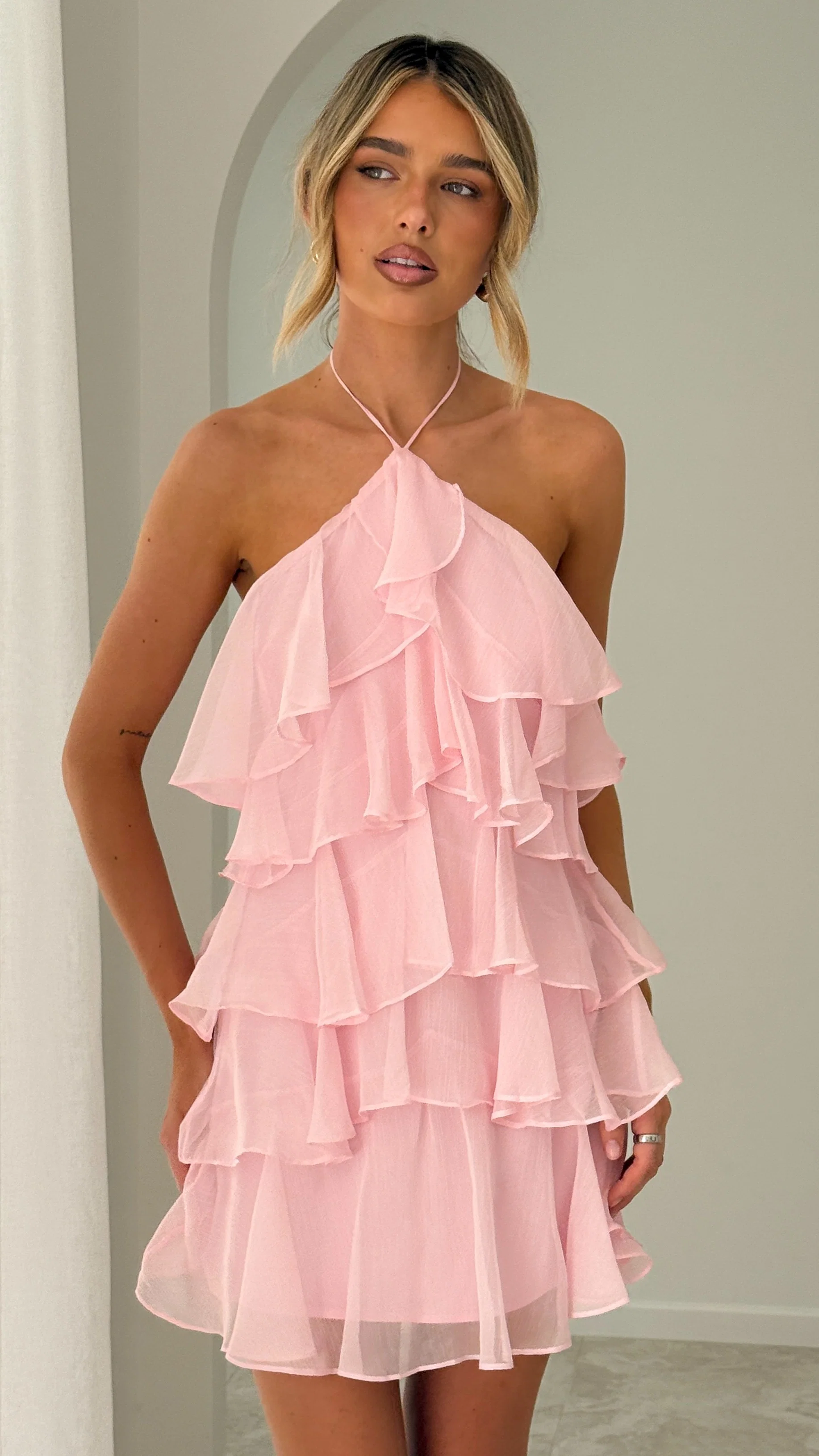 Soho Mini Dress - Pink - FASHION NOB