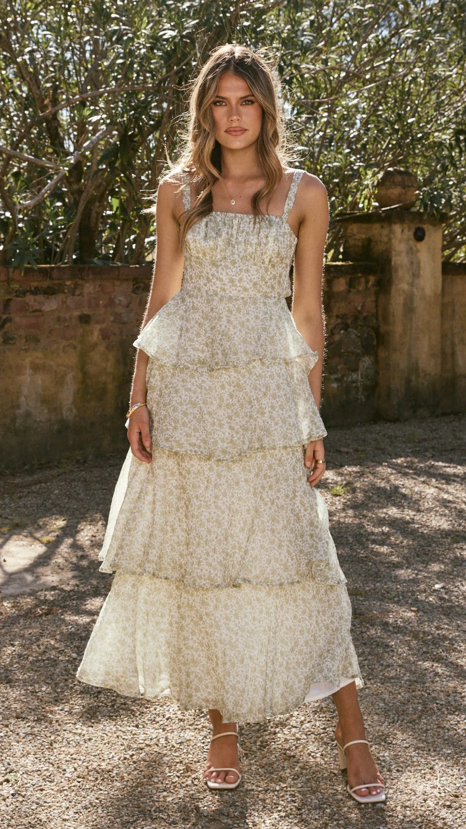 Page Maxi Dress - Green Floral