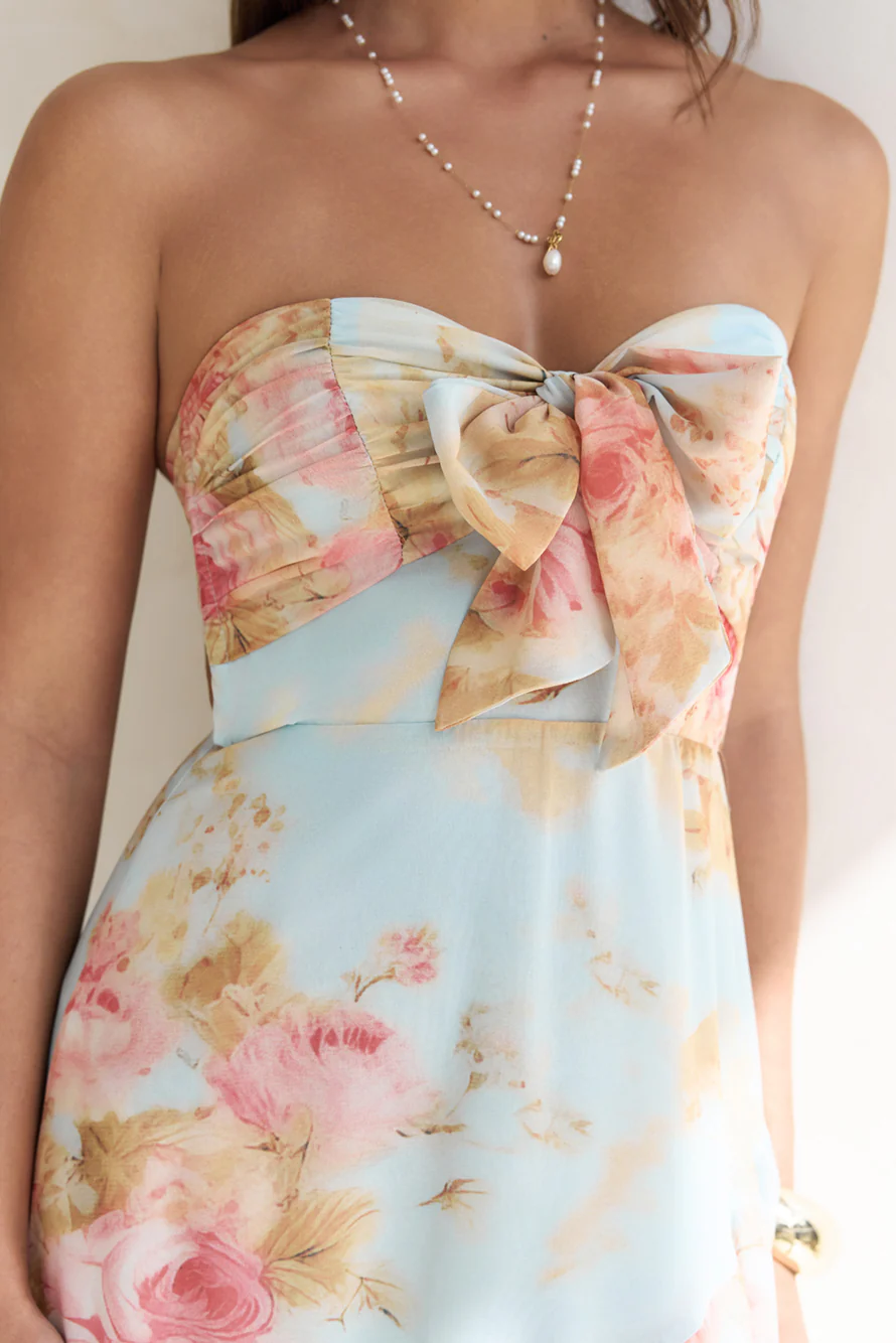 Beyond The Glow Strapless Maxi Dress Print