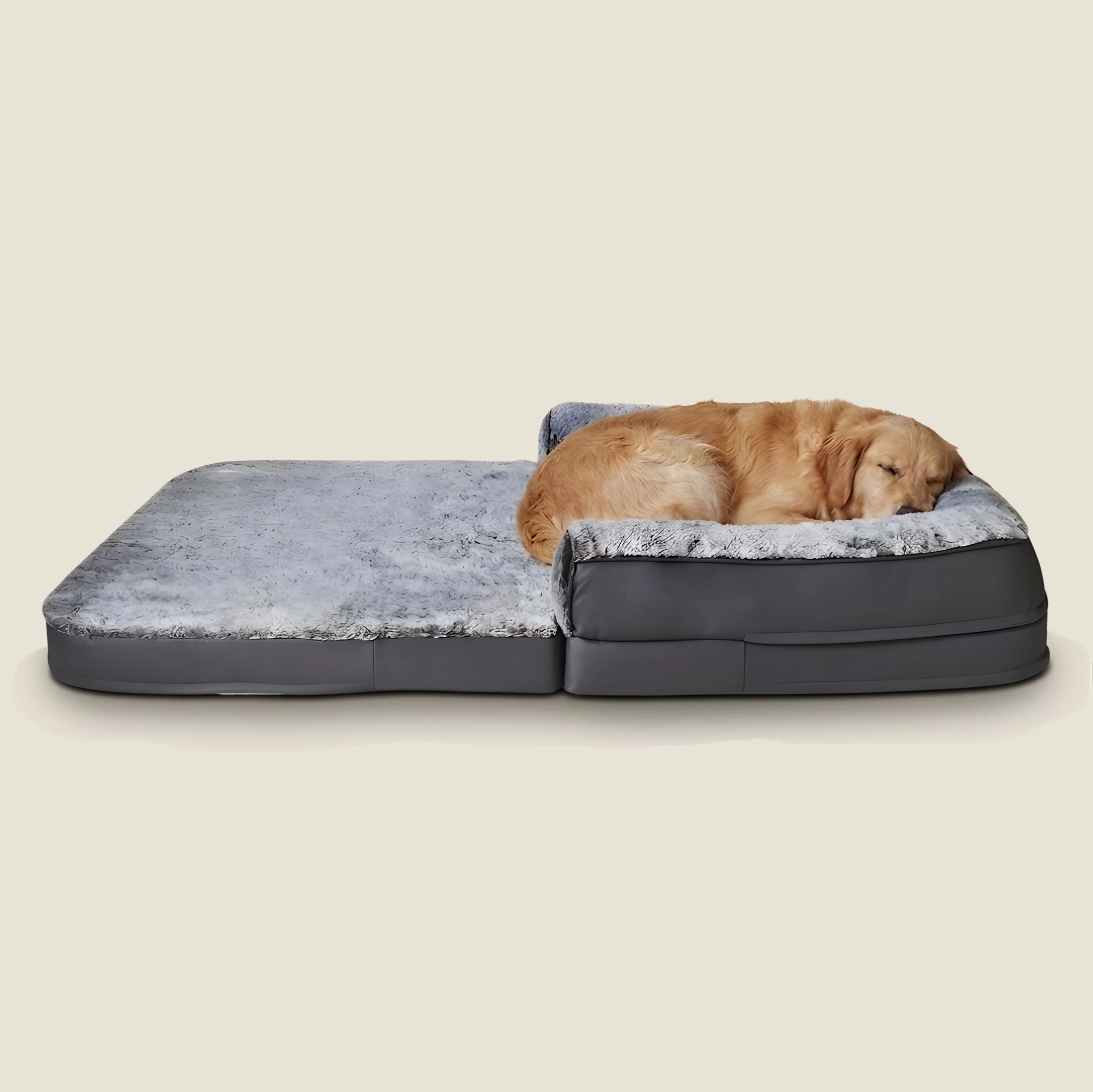 Orthopedic Human-Size Dog Bed - Stone Gray