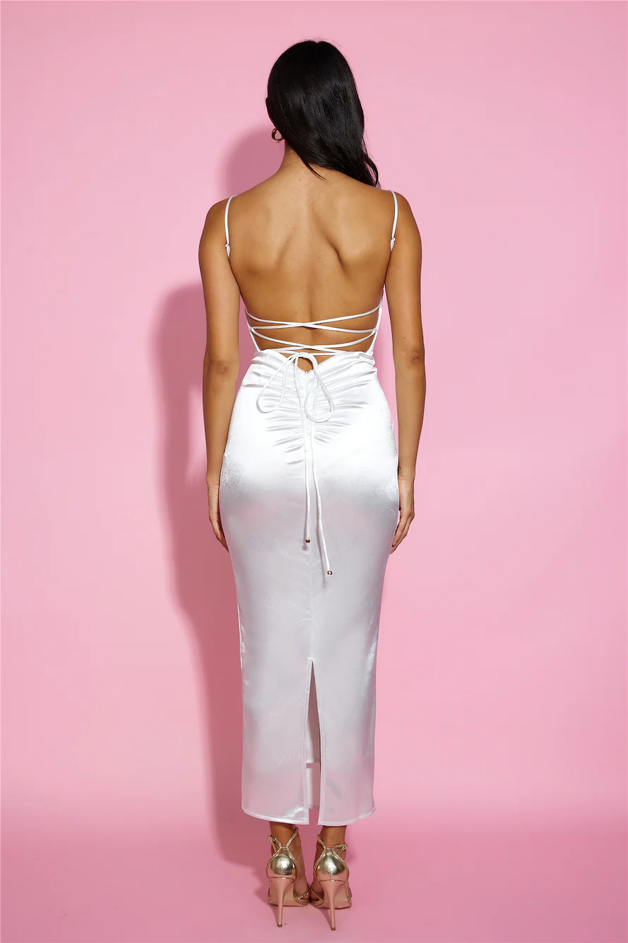 Obsessing Me Maxi Dress White - luluinthesky
