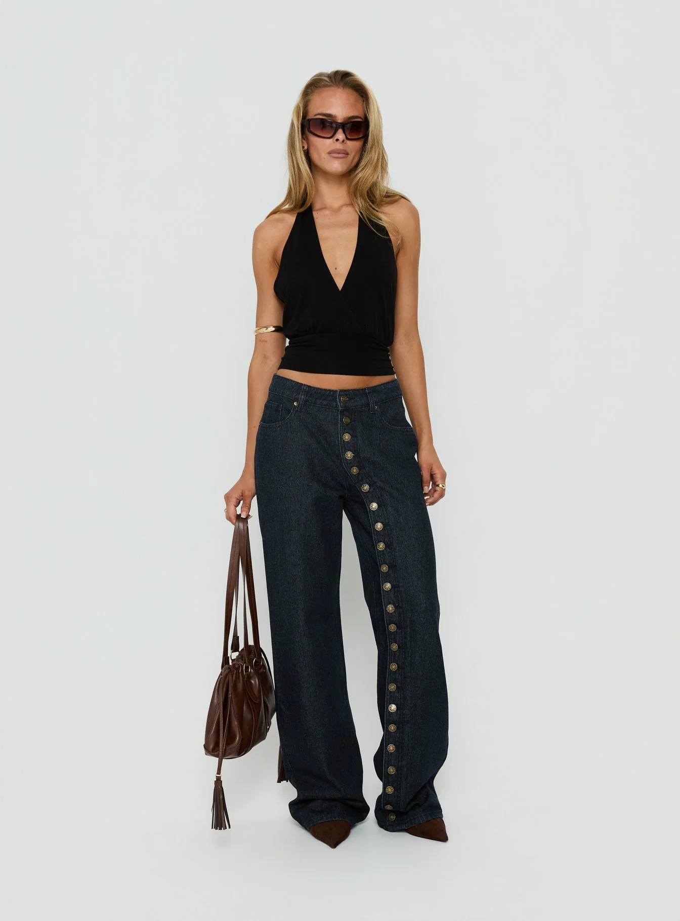 Penny Mid Rise Straight Leg Jeans Raw Denim