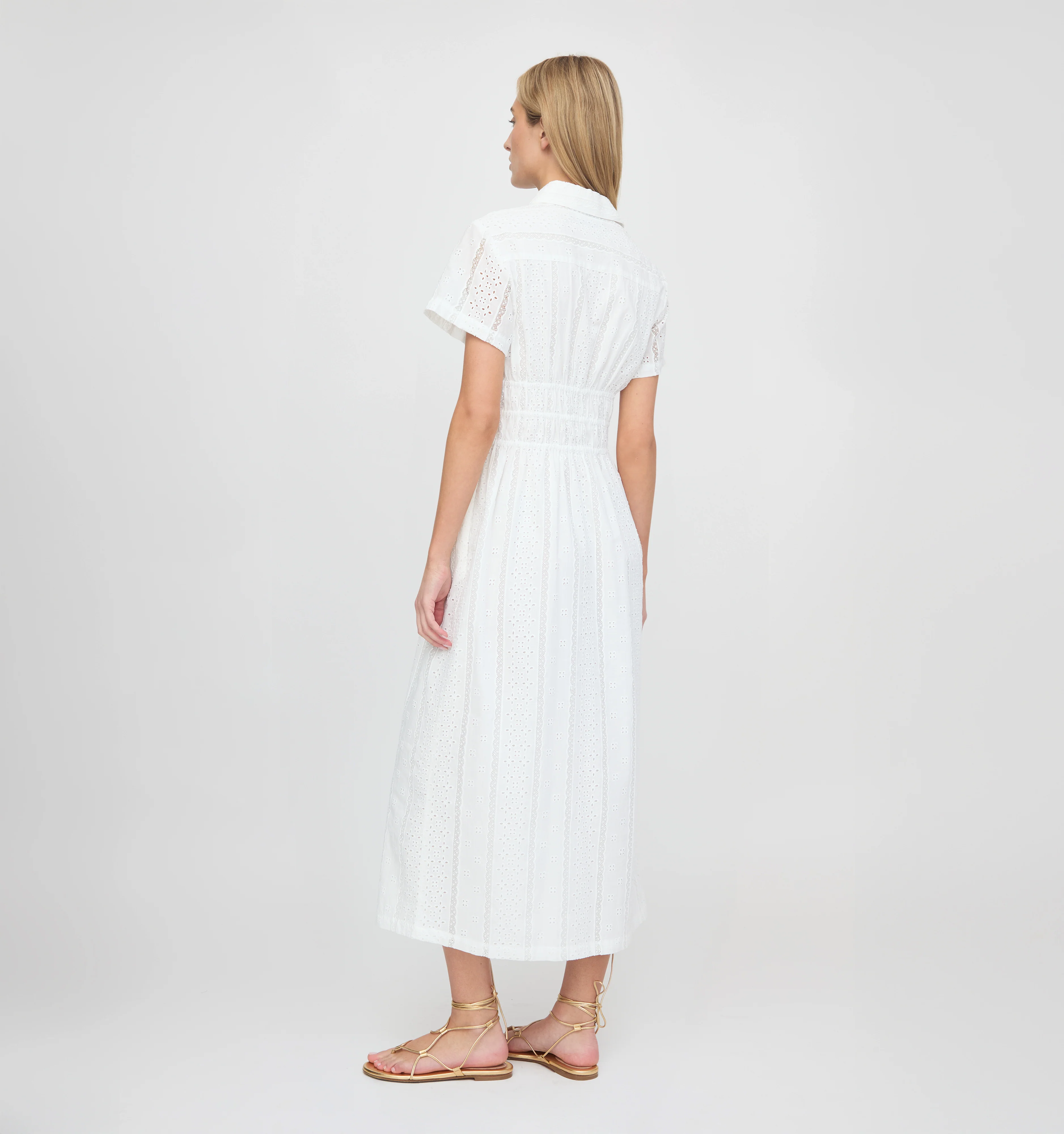 The Jamie Nap Dress - White Broderie Voile