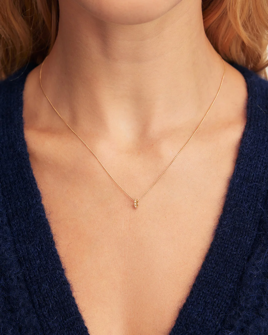 14K Gold Pearl Halo Charm