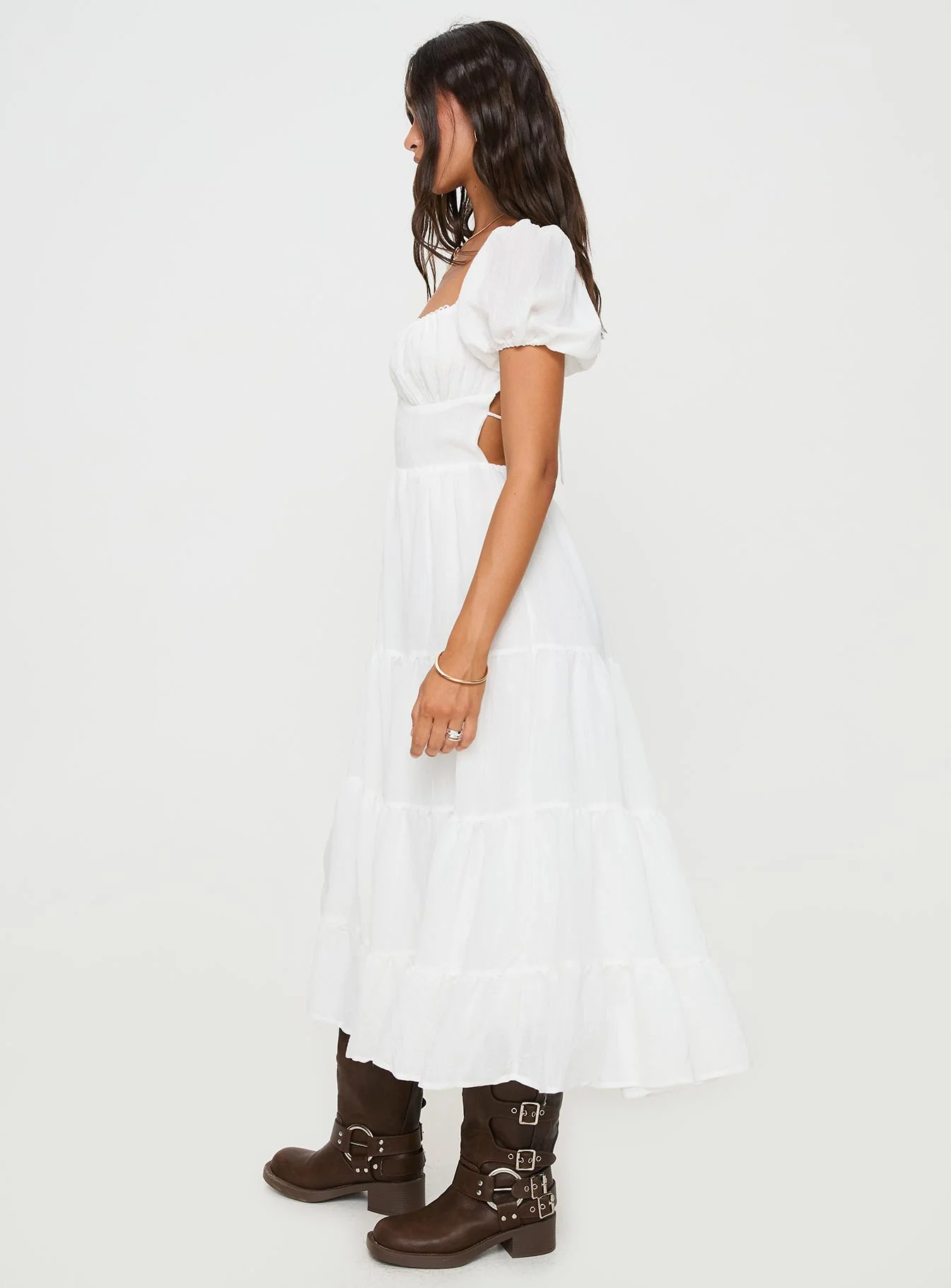 Danny Midi Dress White - luluinthesky