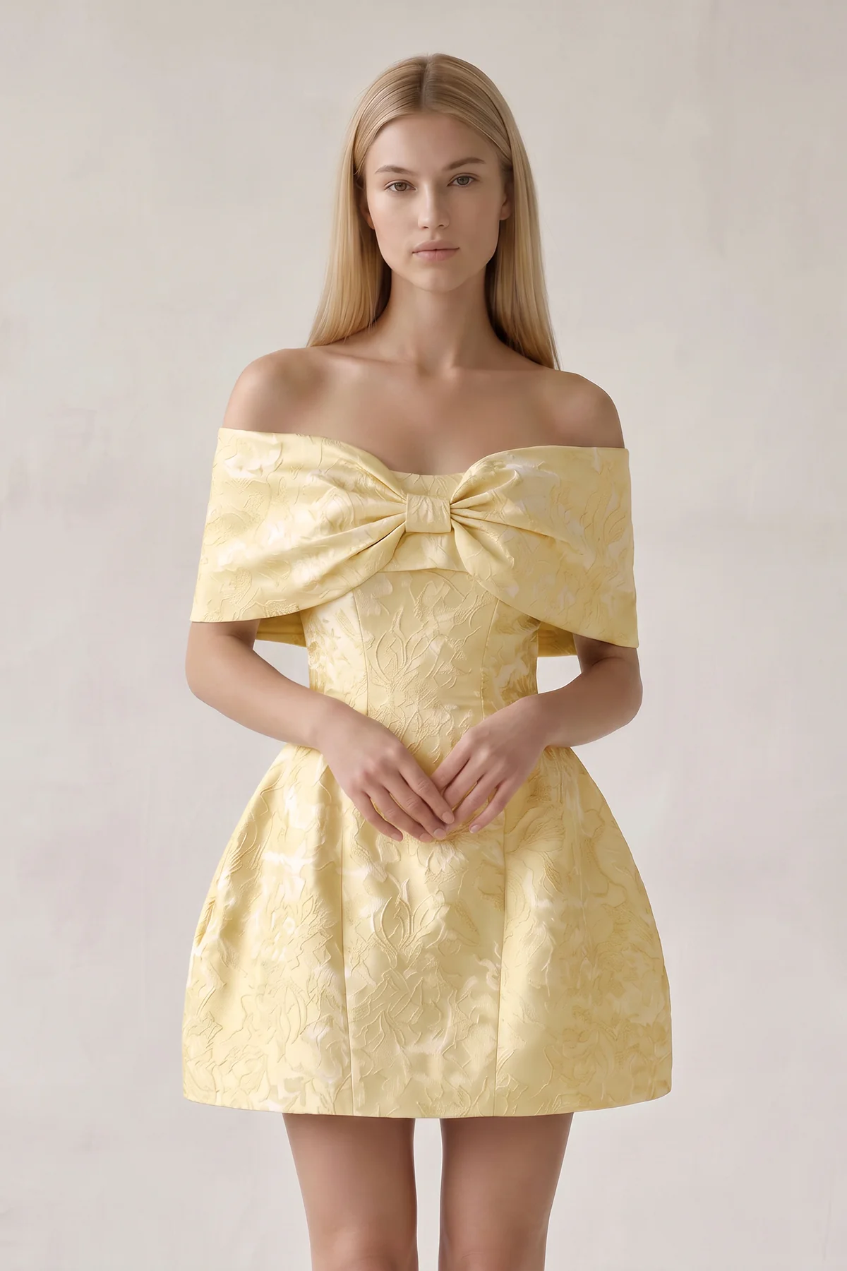 Pink Off The Shoulder Jacquard A Line Homecoming Dress With Appliques