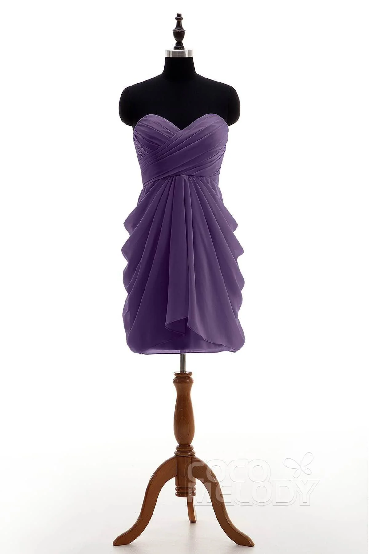 Sheath-Column Knee Length Chiffon Bridesmaid Dress NB2746