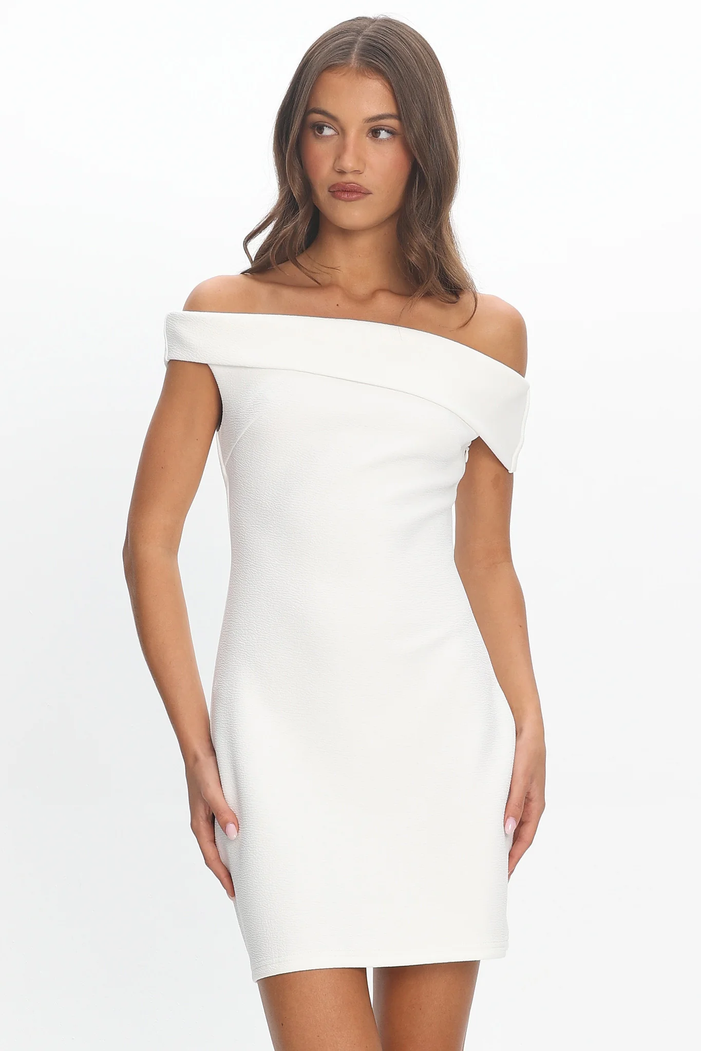 Après Off-Shoulder Mini Dress – White - luluinthesky