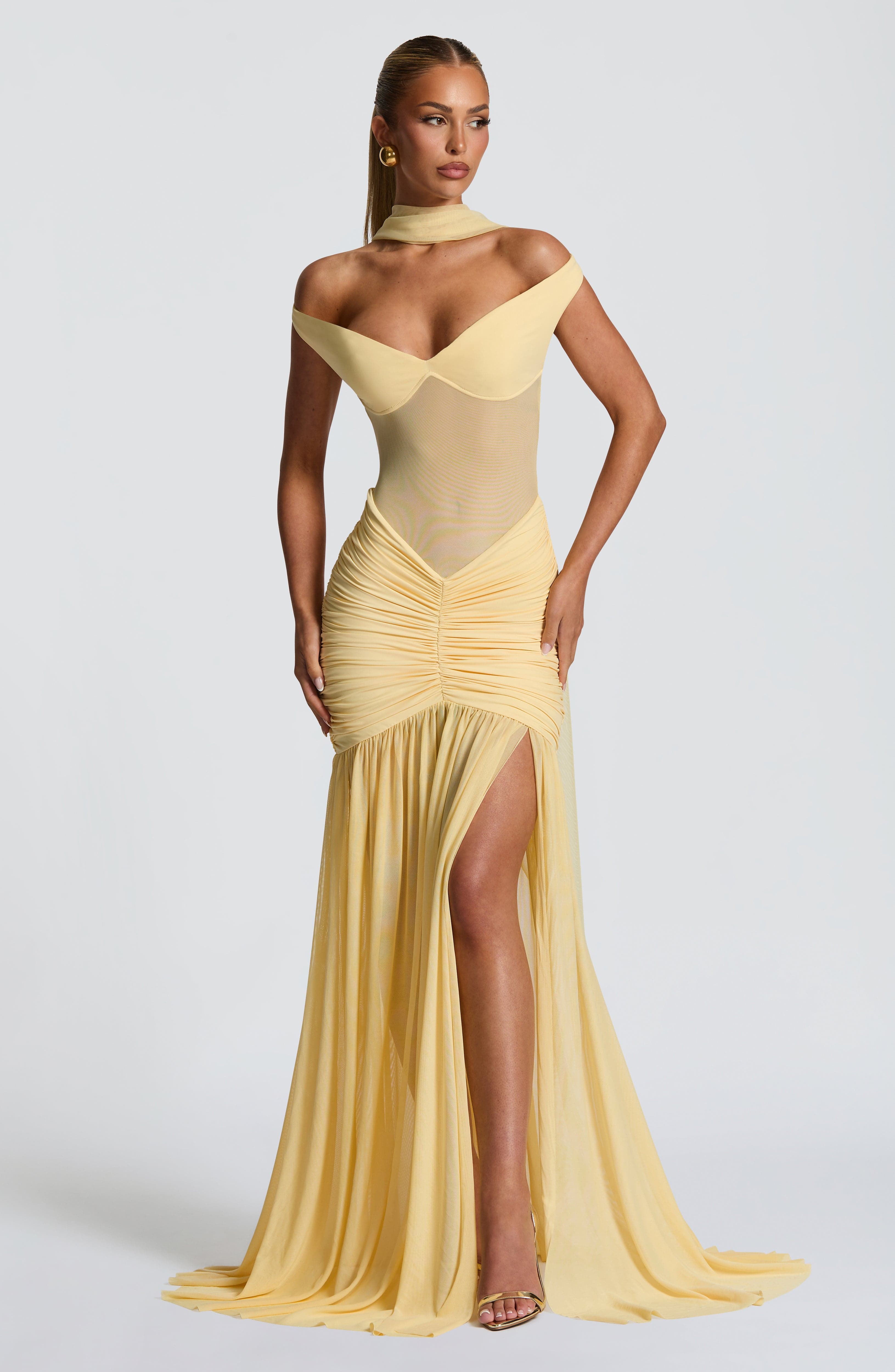 Alaia Maxi Dress - Lemon