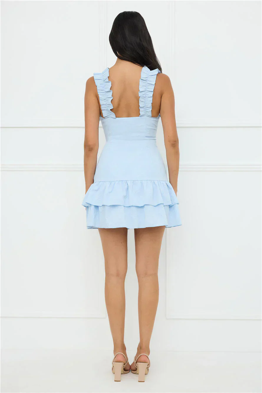 Your Wildflower Mini Dress Blue
