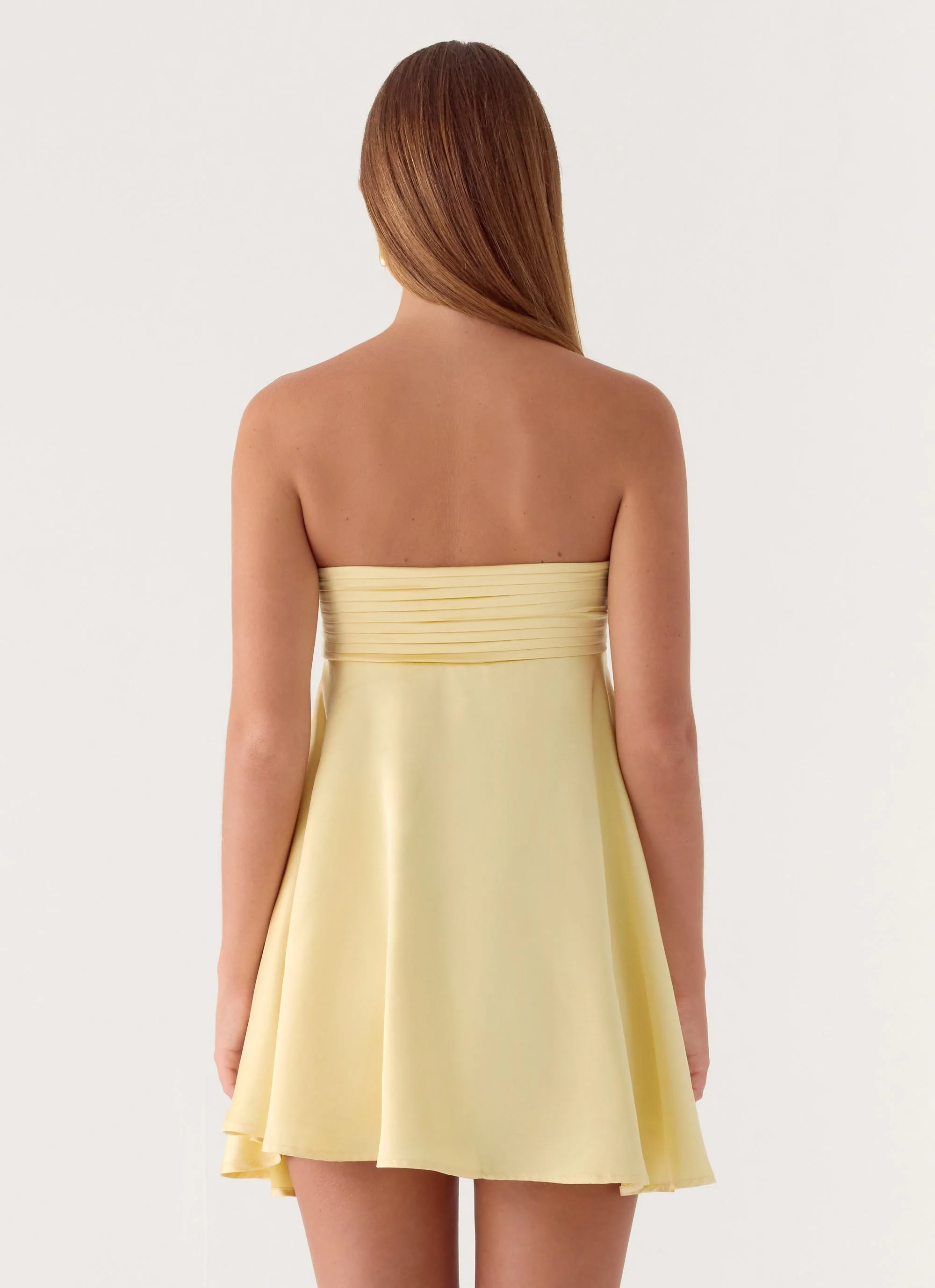 Riven Mini Dress - Yellow - luluinthesky