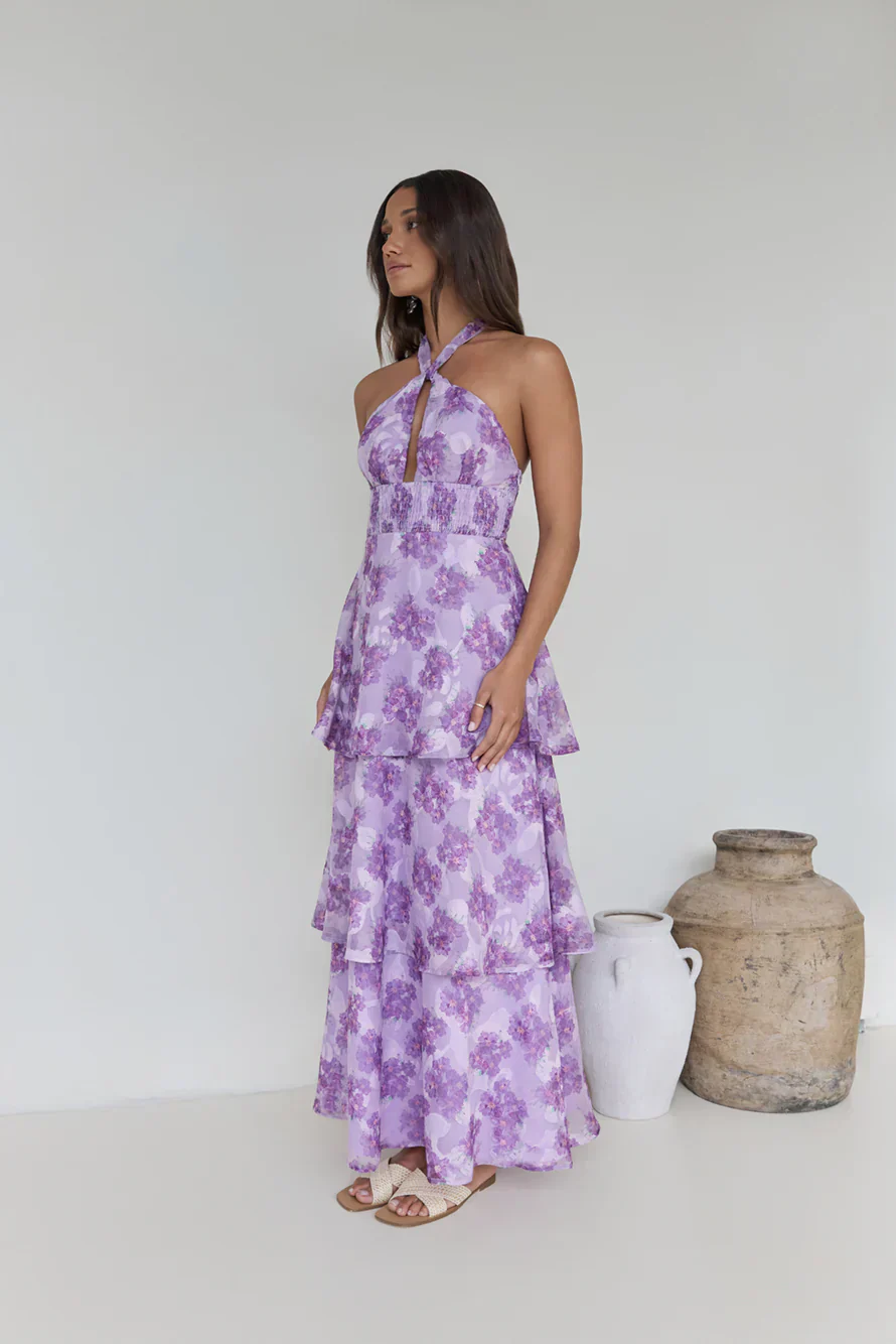 Lover And Dreamer Halter Maxi Dress Lilac