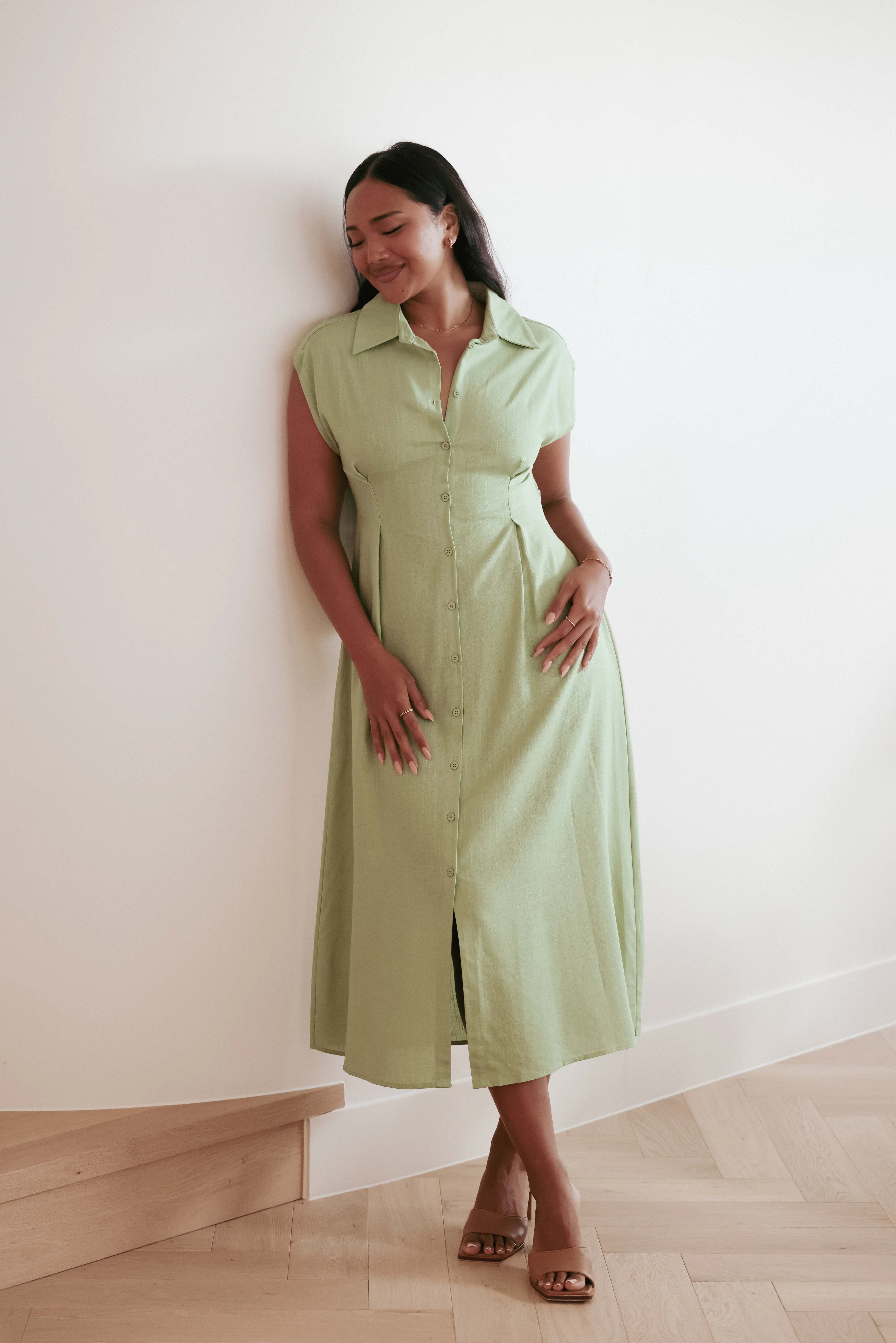 Cami Midi Dress - Green