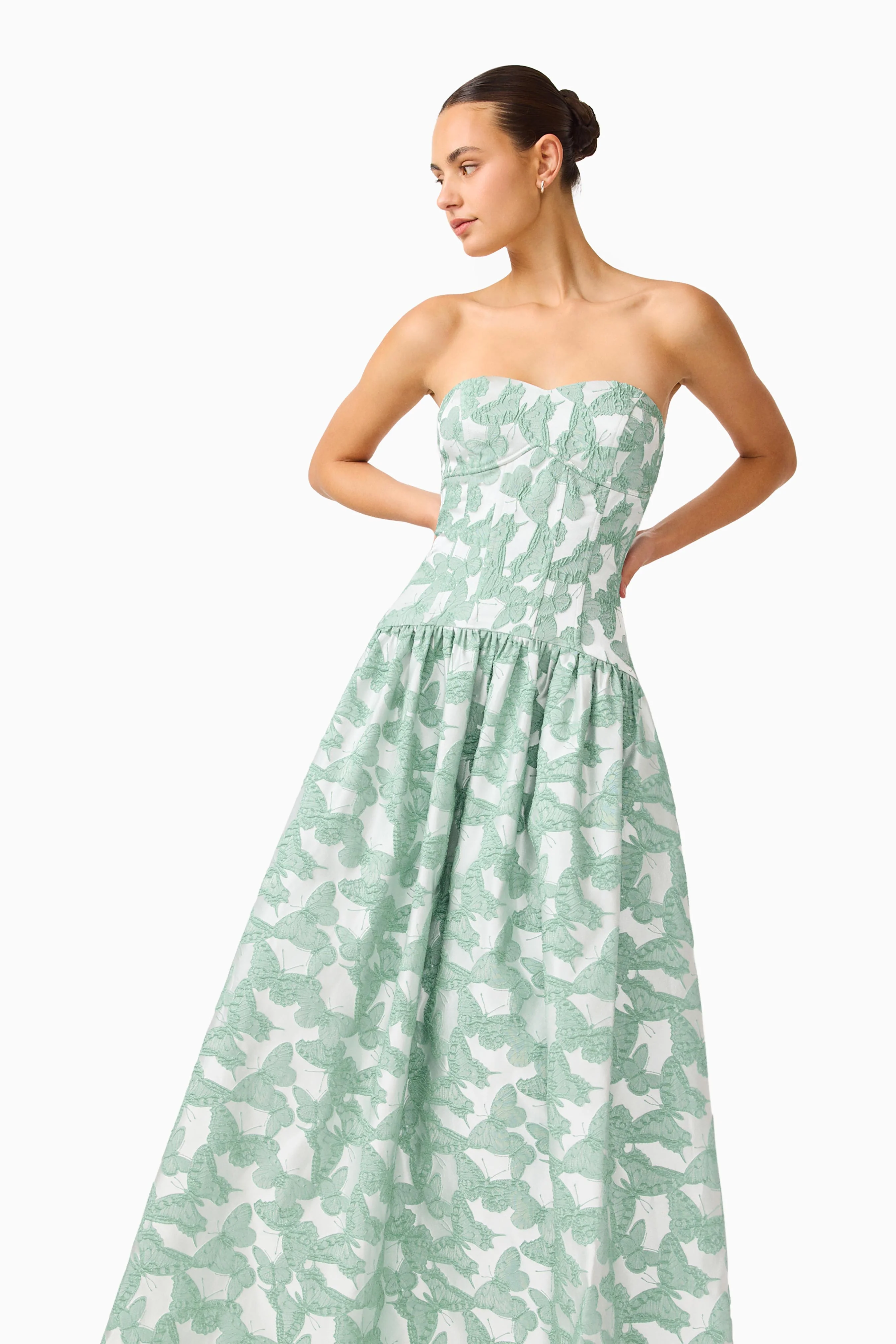 Lisette Sweetheart Gown in Sea Green