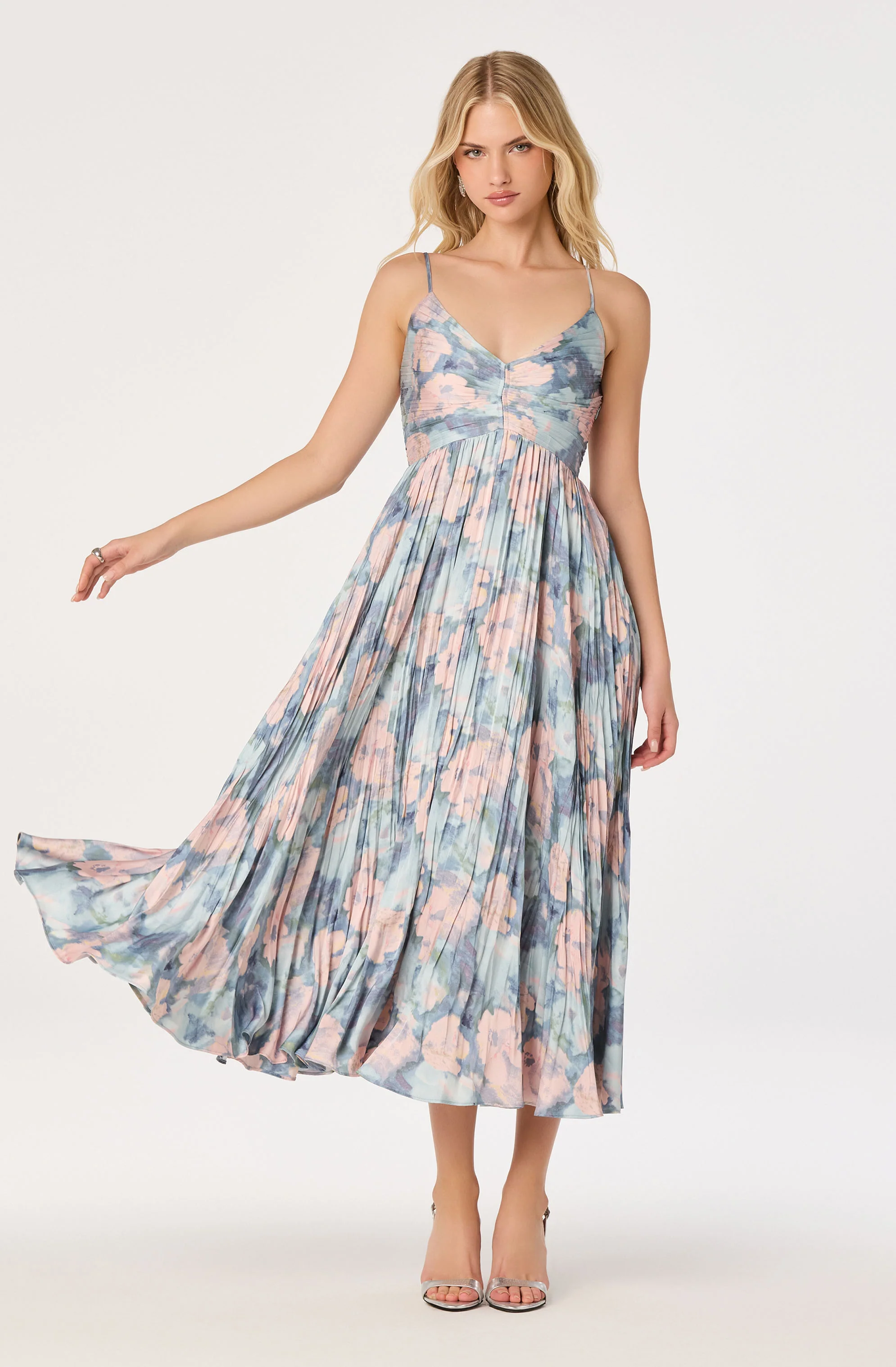 Maeve Pleated Midi Dress