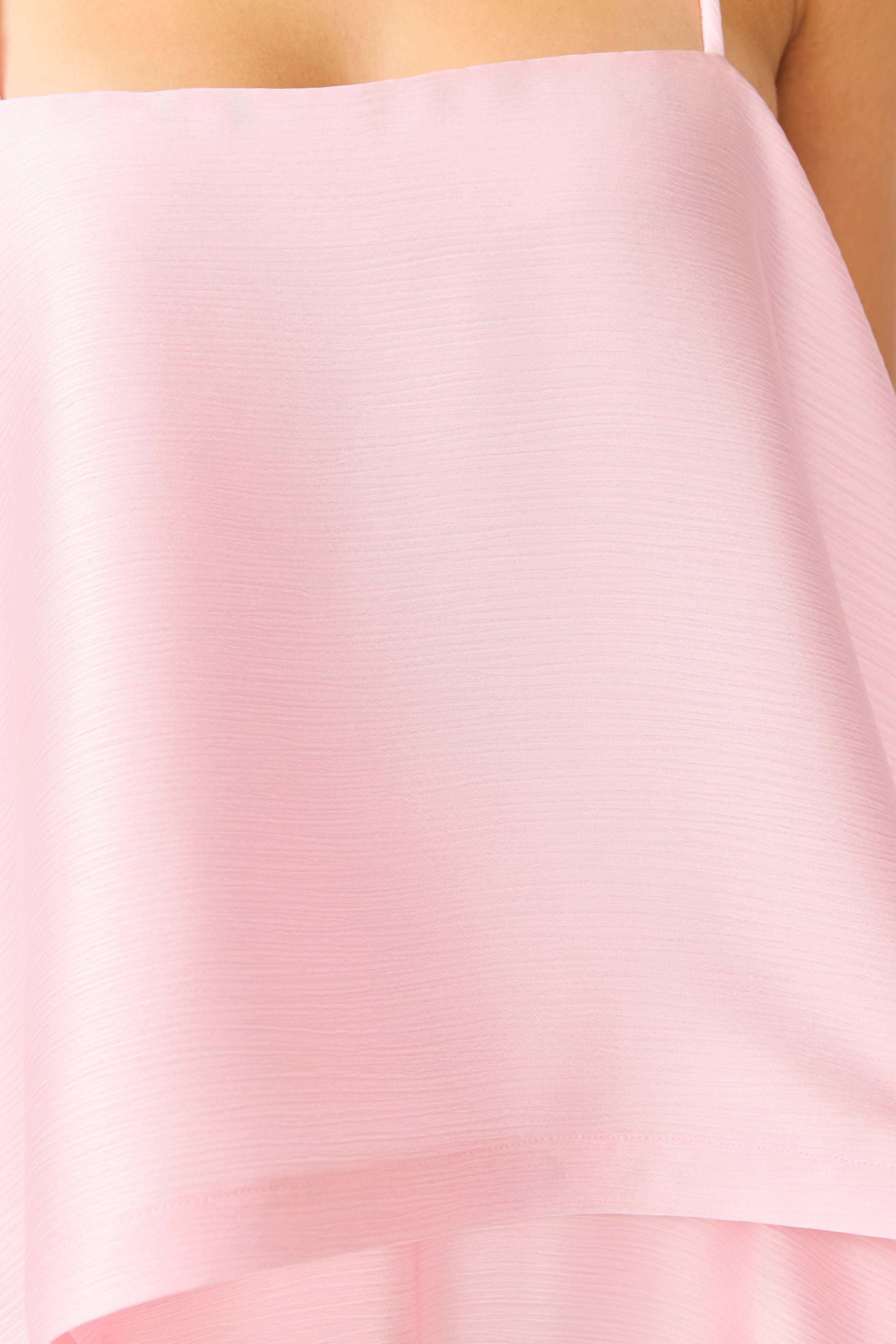 Tilly Tiered Maxi Dress in Blush Pink
