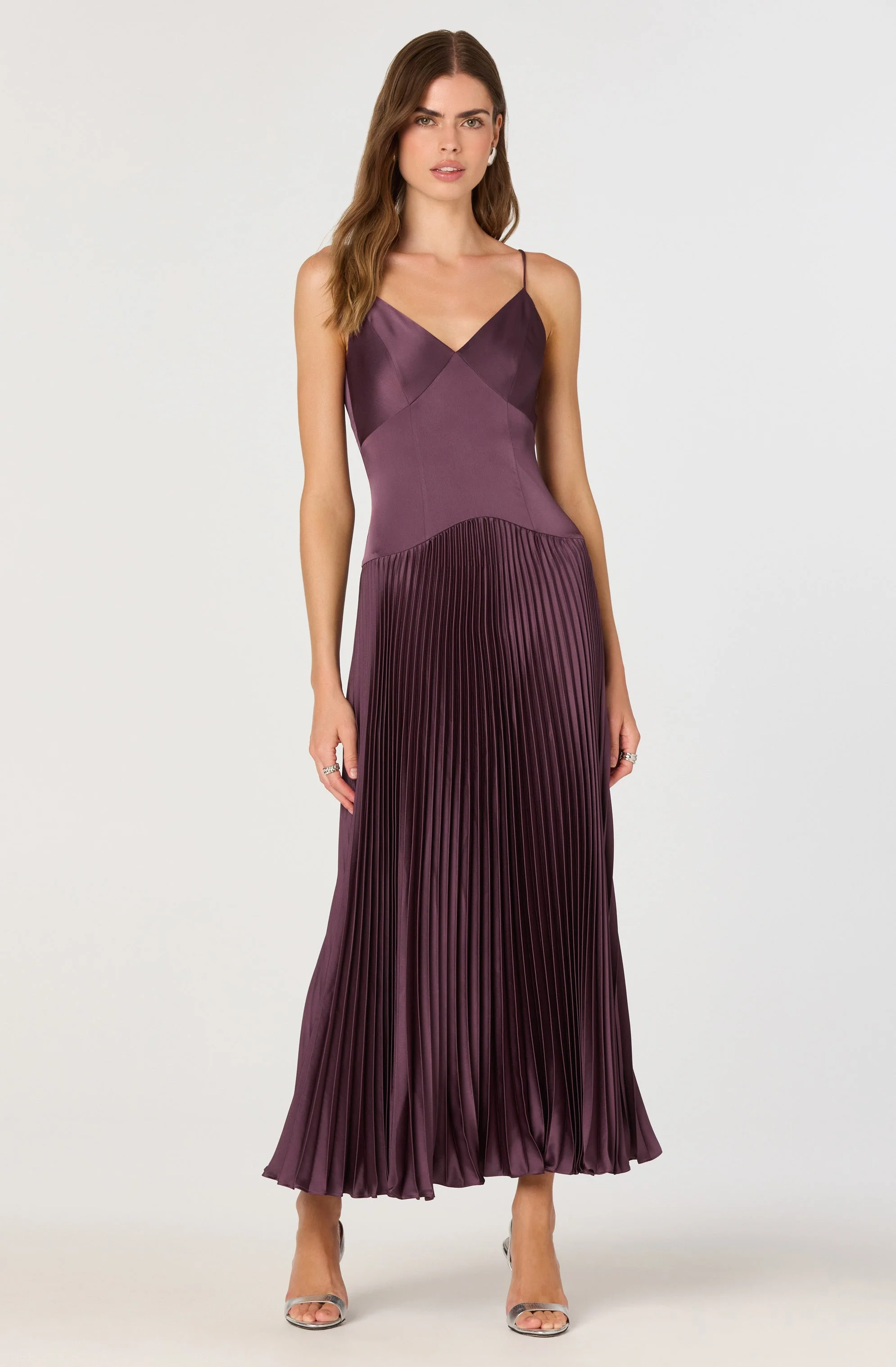 Pleated Drop Waist Maxi Dress - luluinthesky