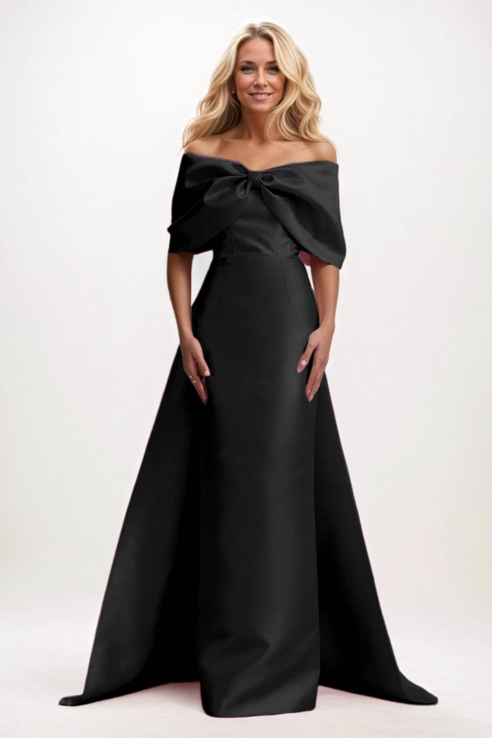 Trumpet-Mermaid Maxi Satin Mother of the Bride Dresses CM0387