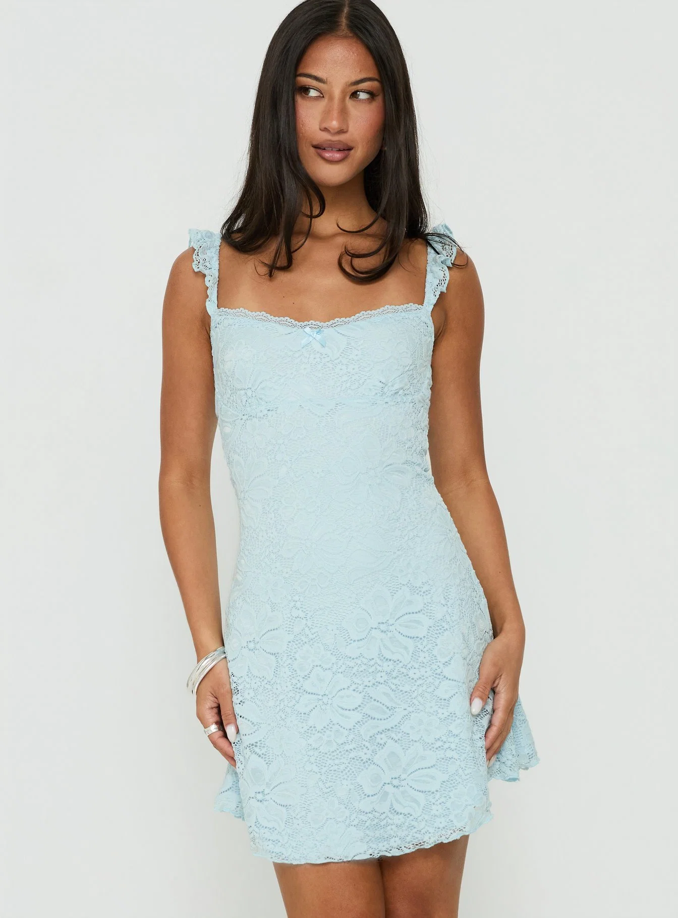 Beacall Mini Dress Blue - FASHION NOB