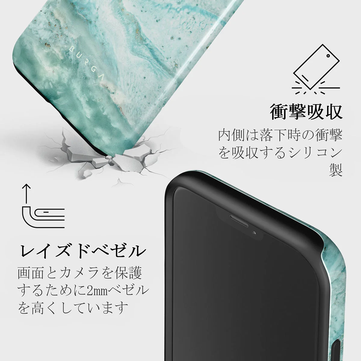 Uluwatu Waves - Teal iPhone 12 ケース
