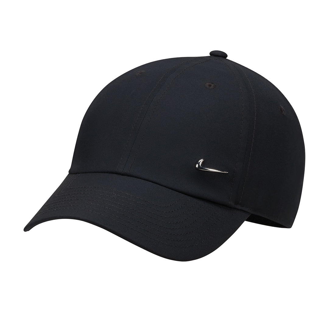 NIKE Dri-Fit Club Unstructured Metal Swoosh Cap Black FB5372-010