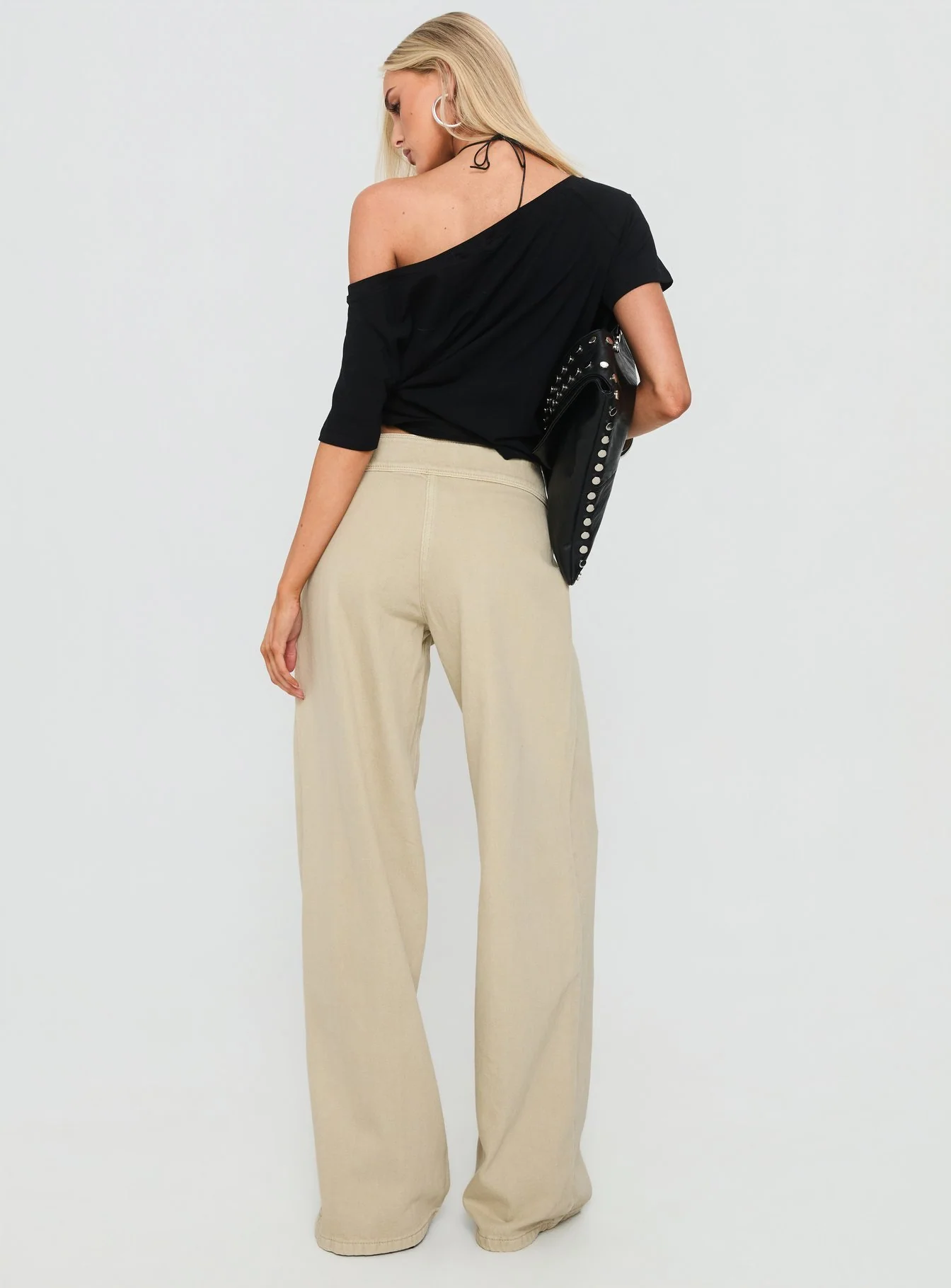 Boxie Mid Rise Wide Leg Jeans Washed Green