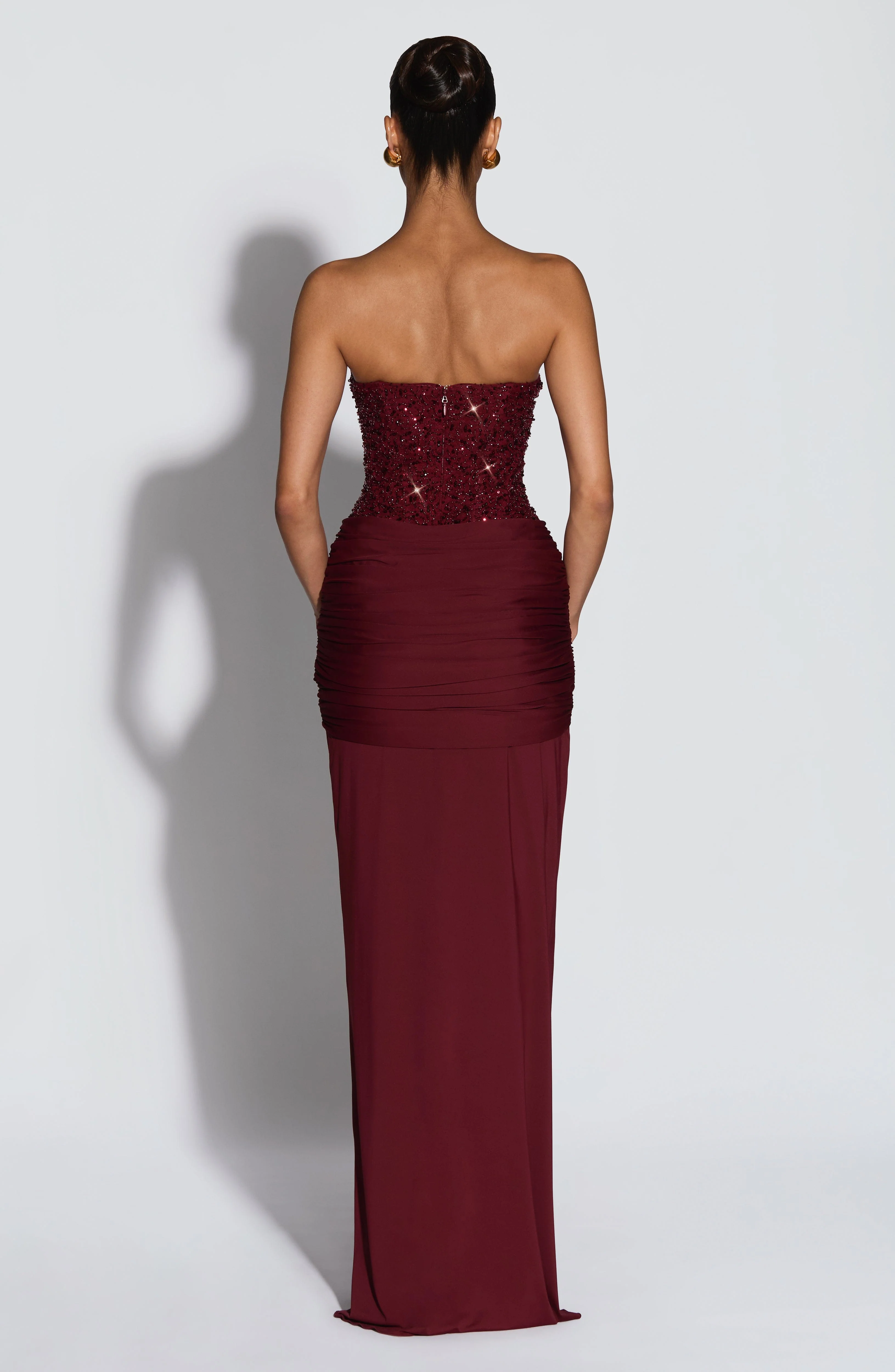 Carina Maxi Dress - Burgundy