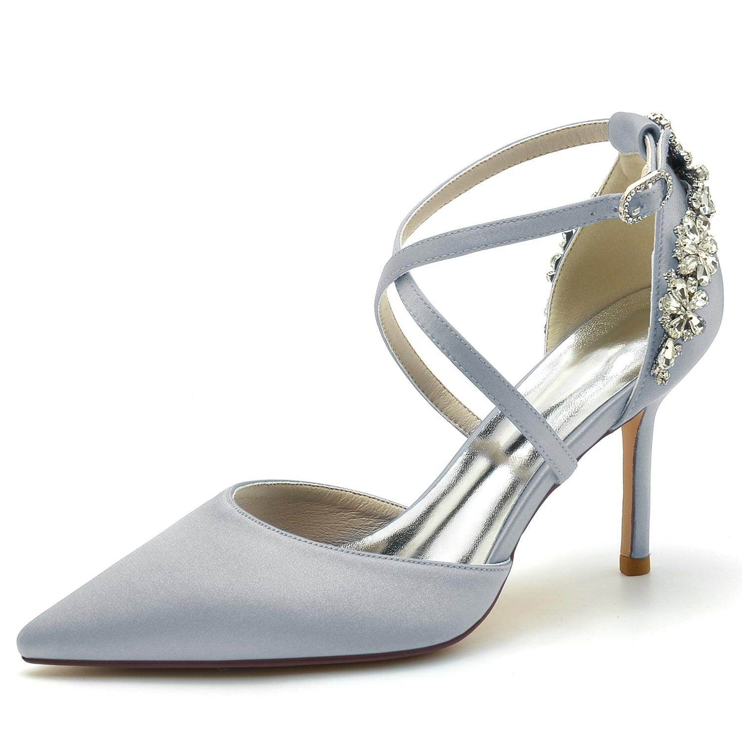 Stiletto Heel 8.5cm Silk-Like Shoes CK0174