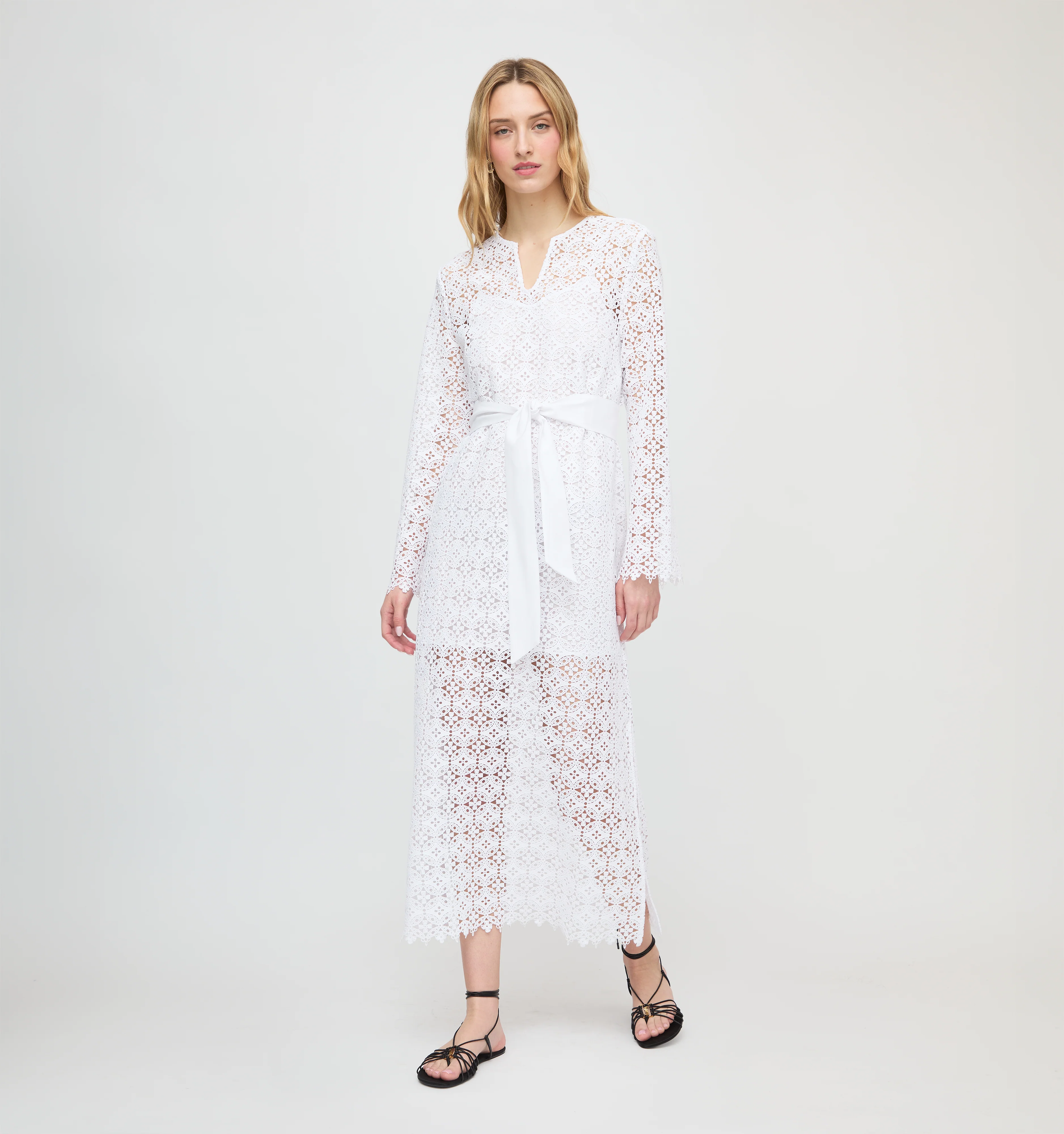 The Darinka Dress - White Medallion Lace