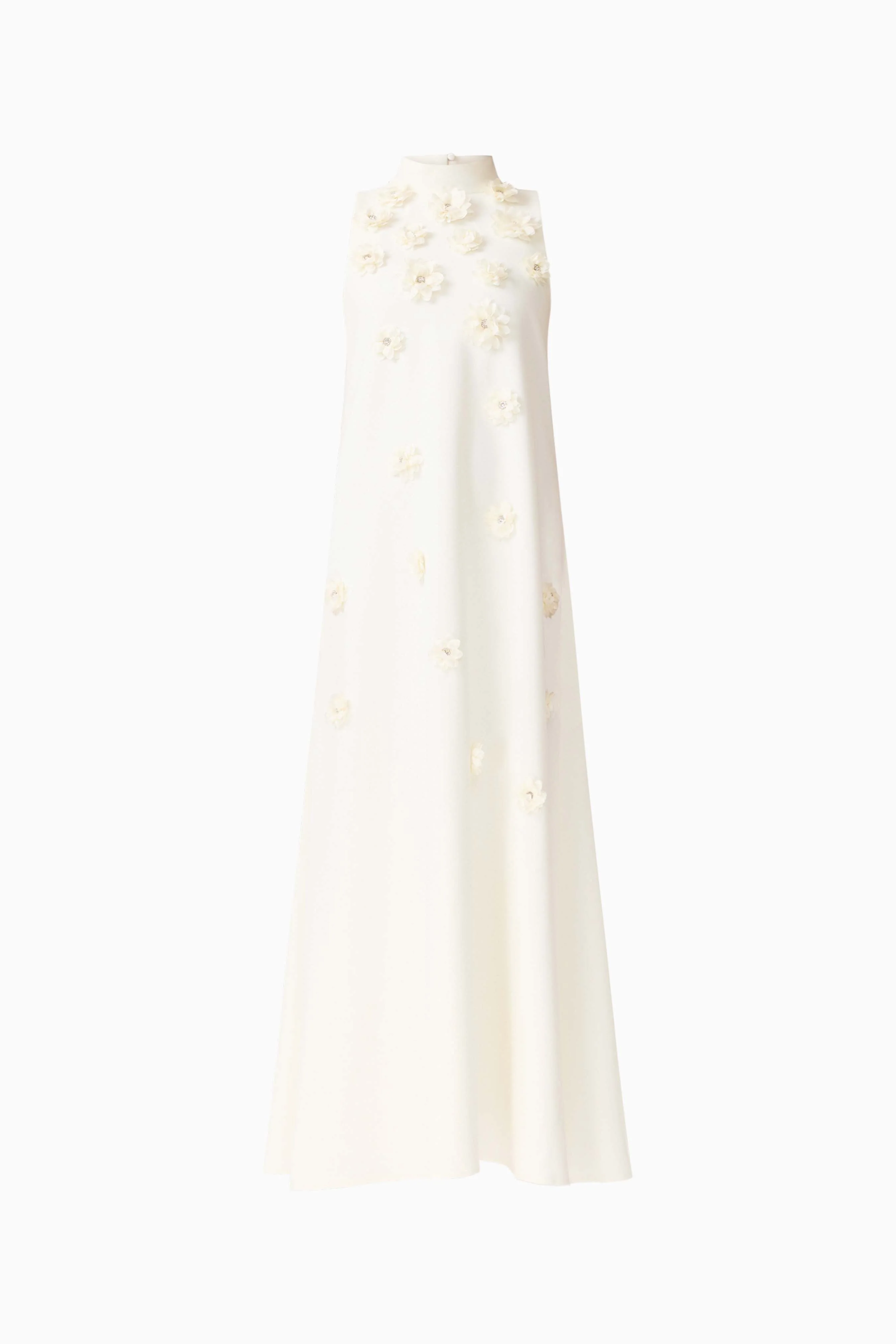 Solenne Halter Maxi Dress in White