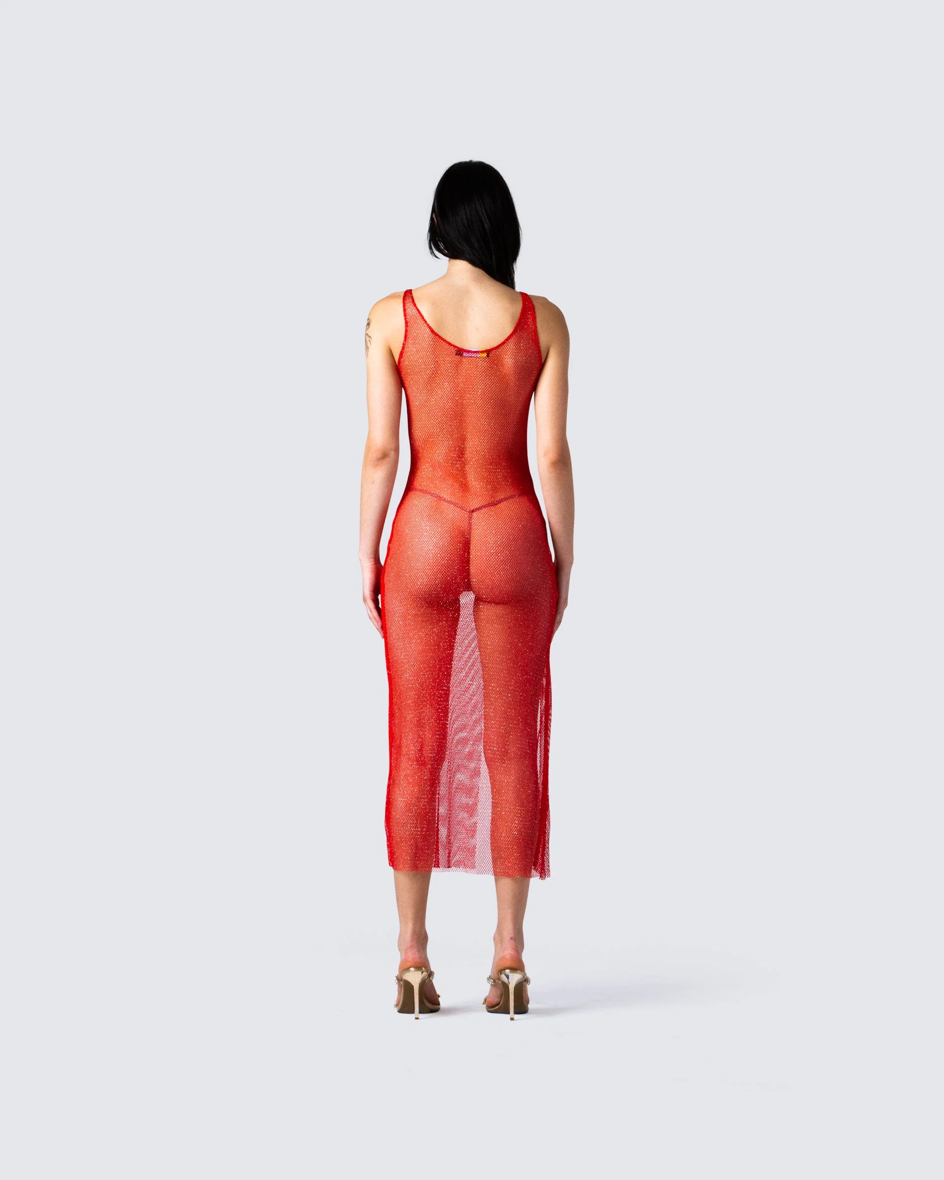 Skye Red Shimmer Dress