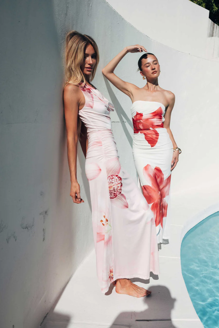 Aura Floral Mesh Maxi Dress