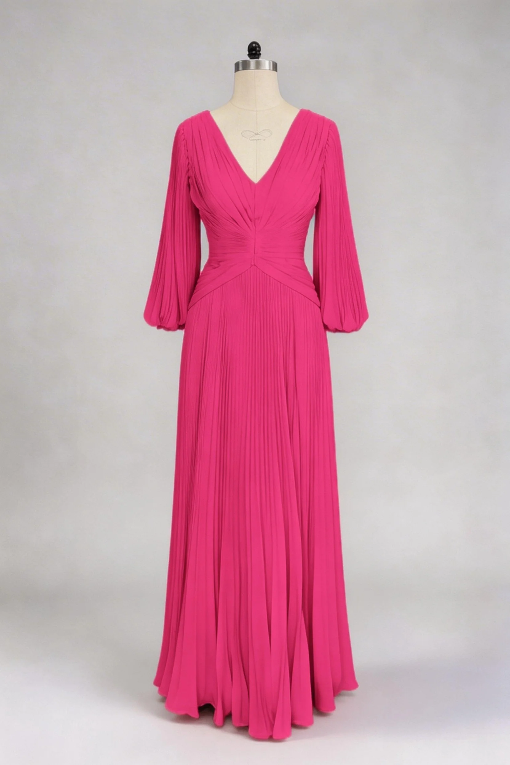 A Line V-Neck Mother of the Bride Dresses with Ruched CM0367