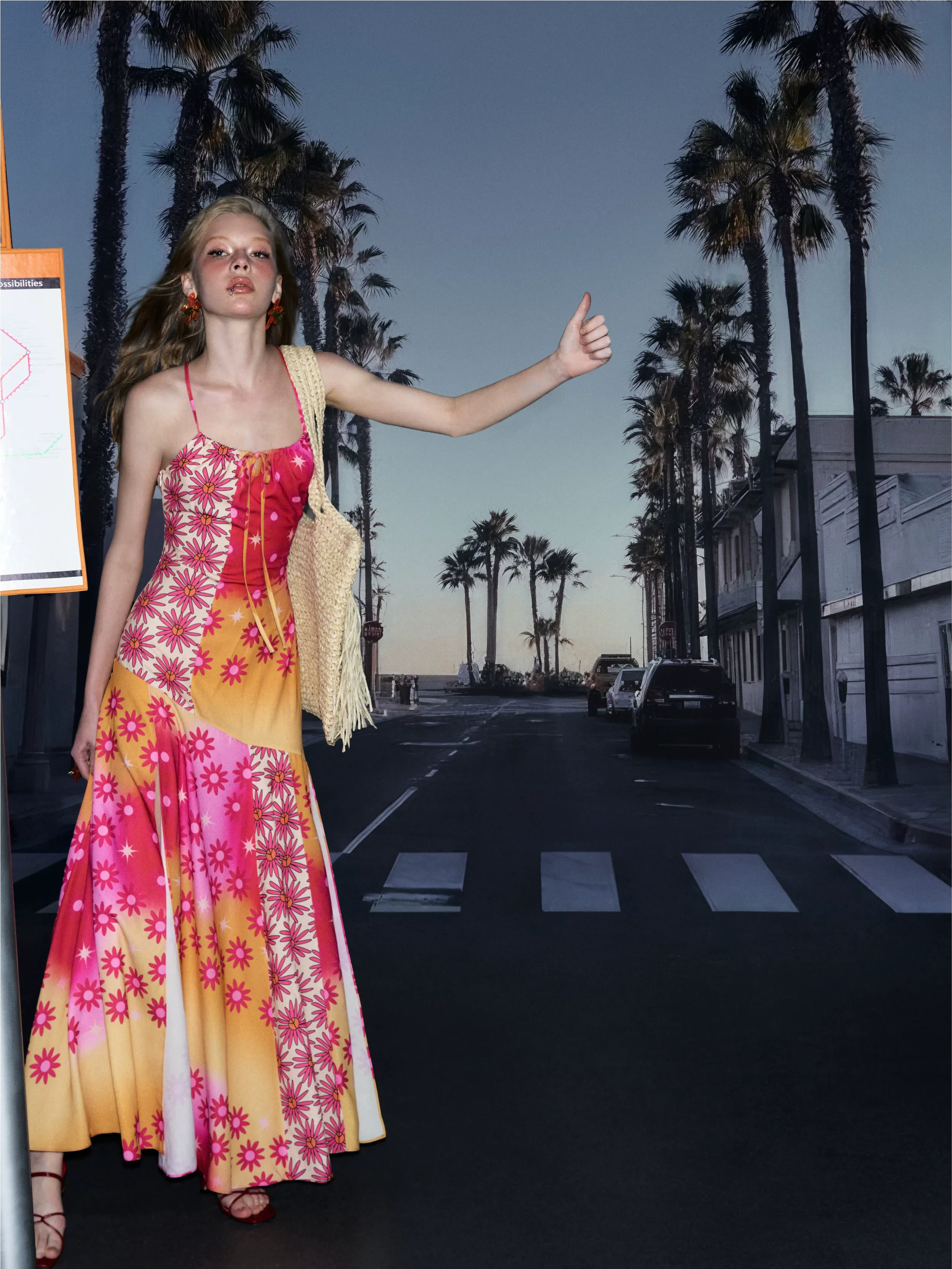 Printed Slit Maxi Dress