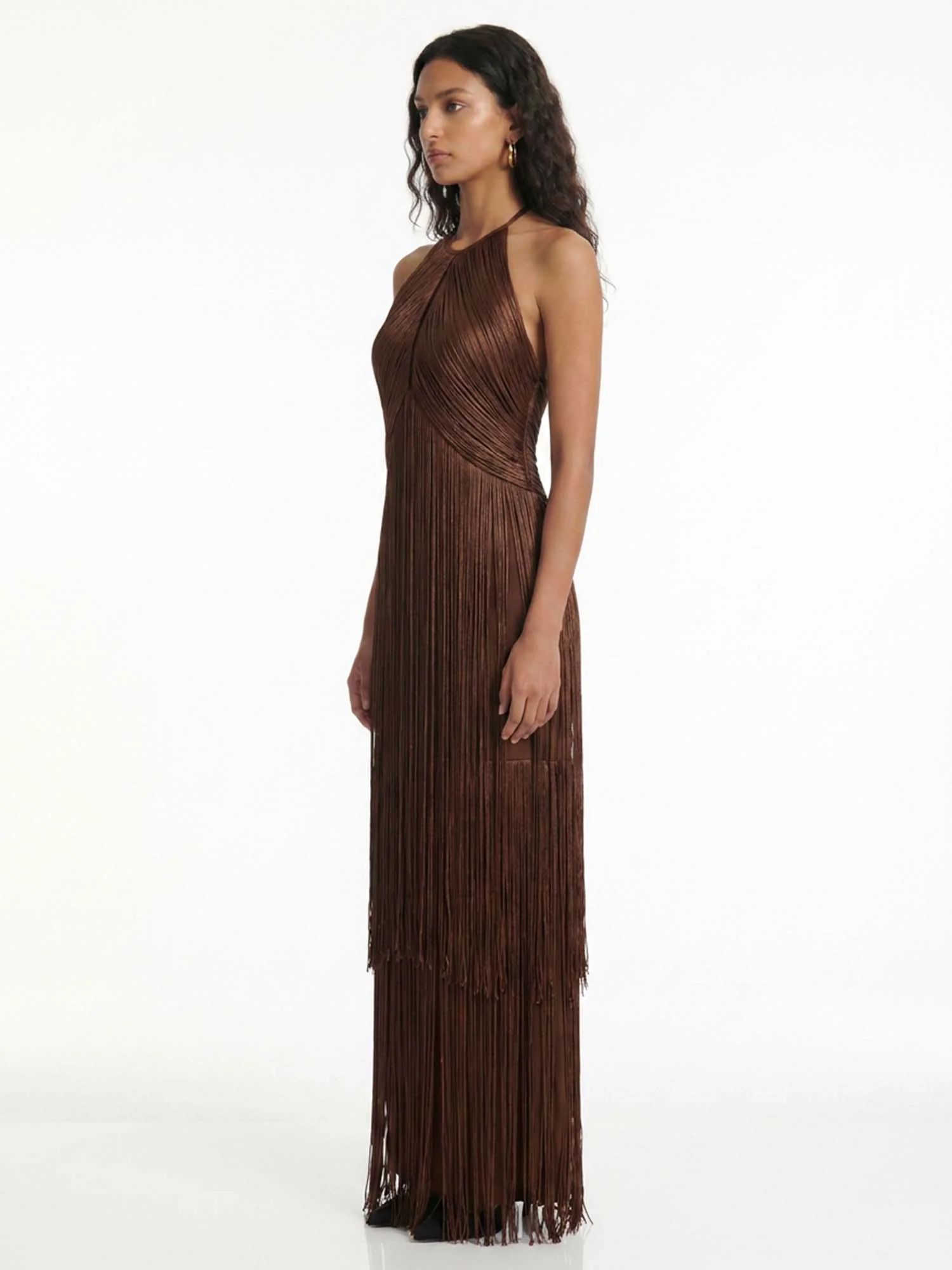 Fringe Cascade Midi Dress