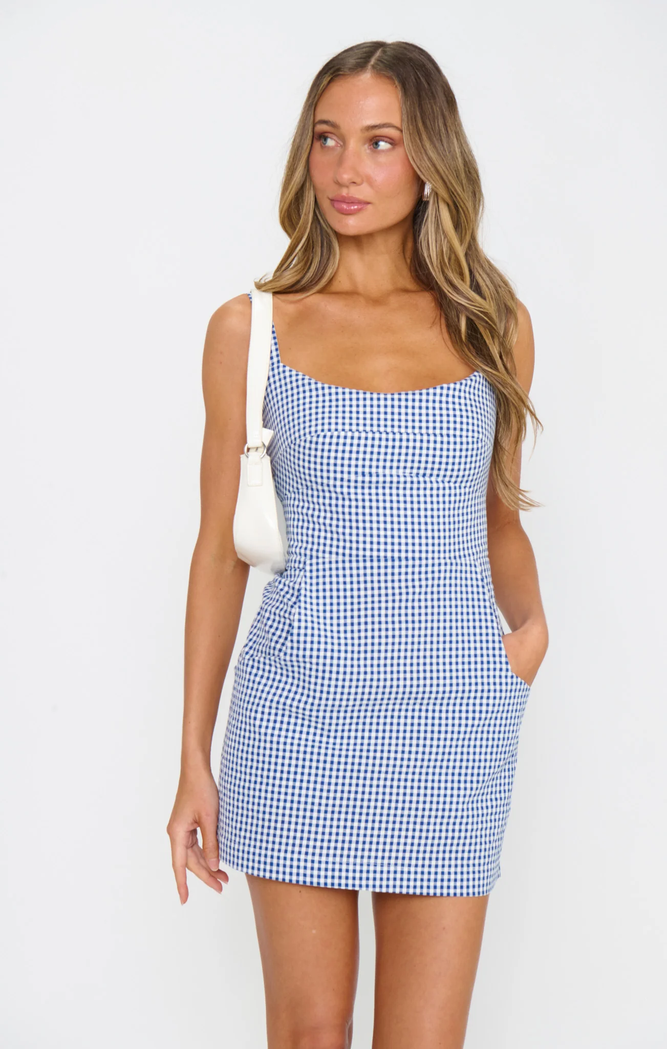 Emery Mini Dress ~ Navy Gingham