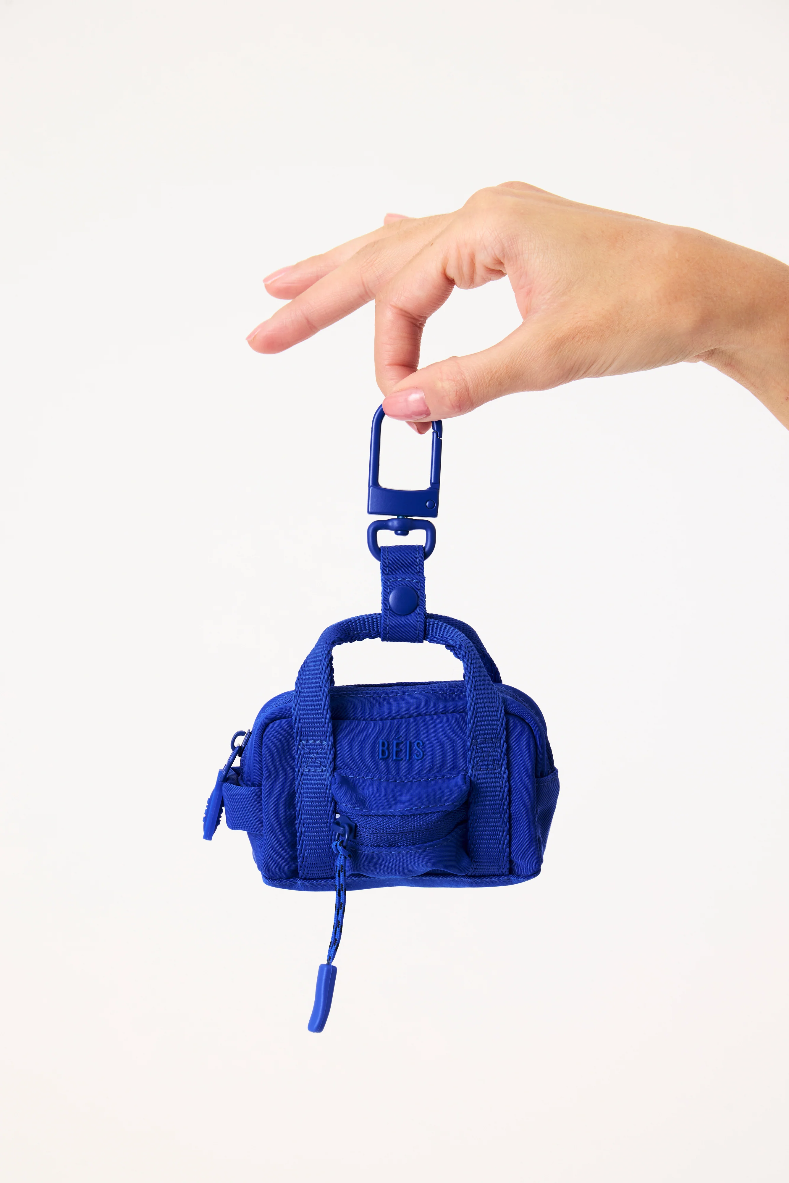 BEIS 'The Sport Duffle Charm in Cobalt Blue
