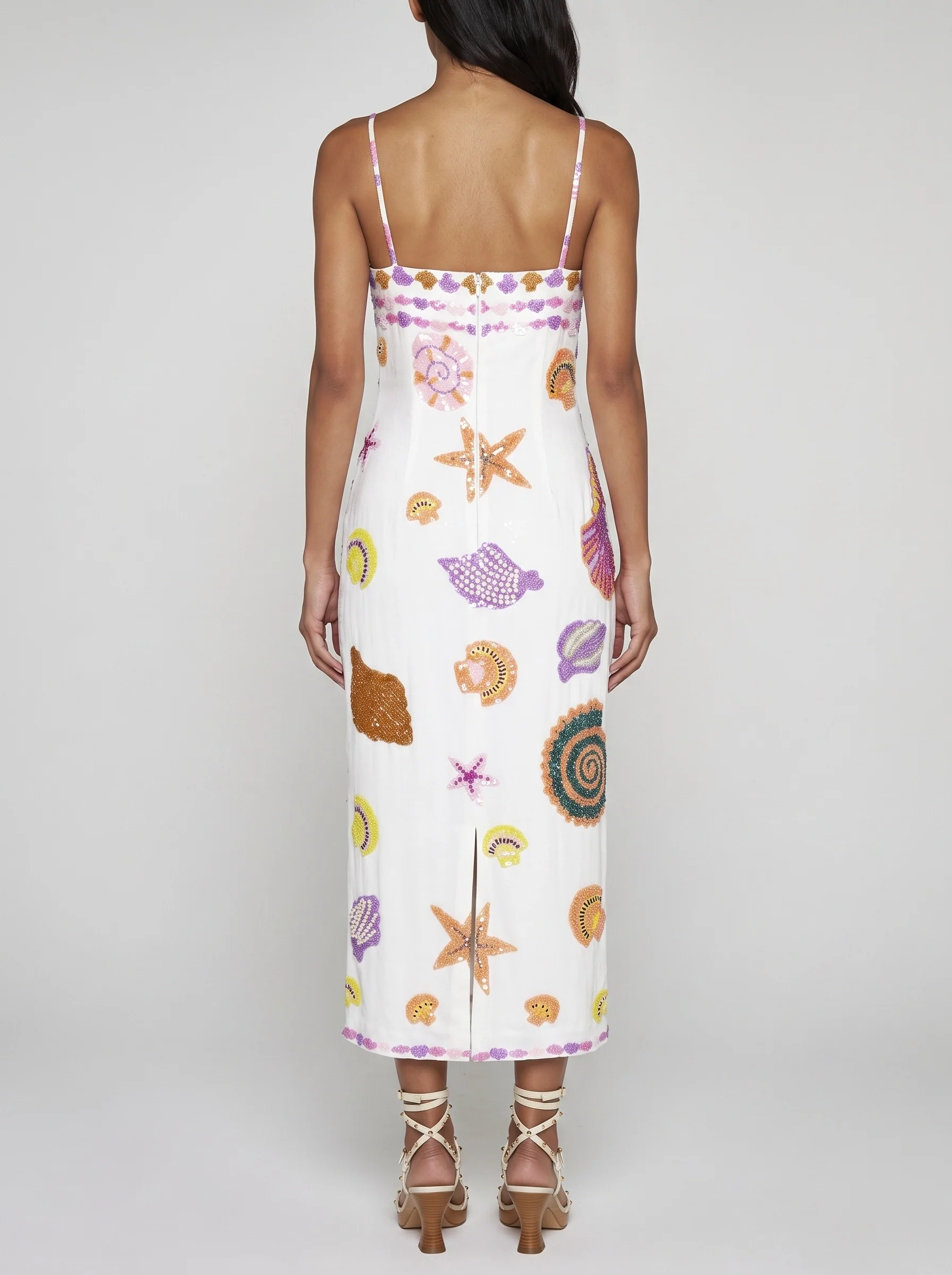 New York Strapped Dress in White