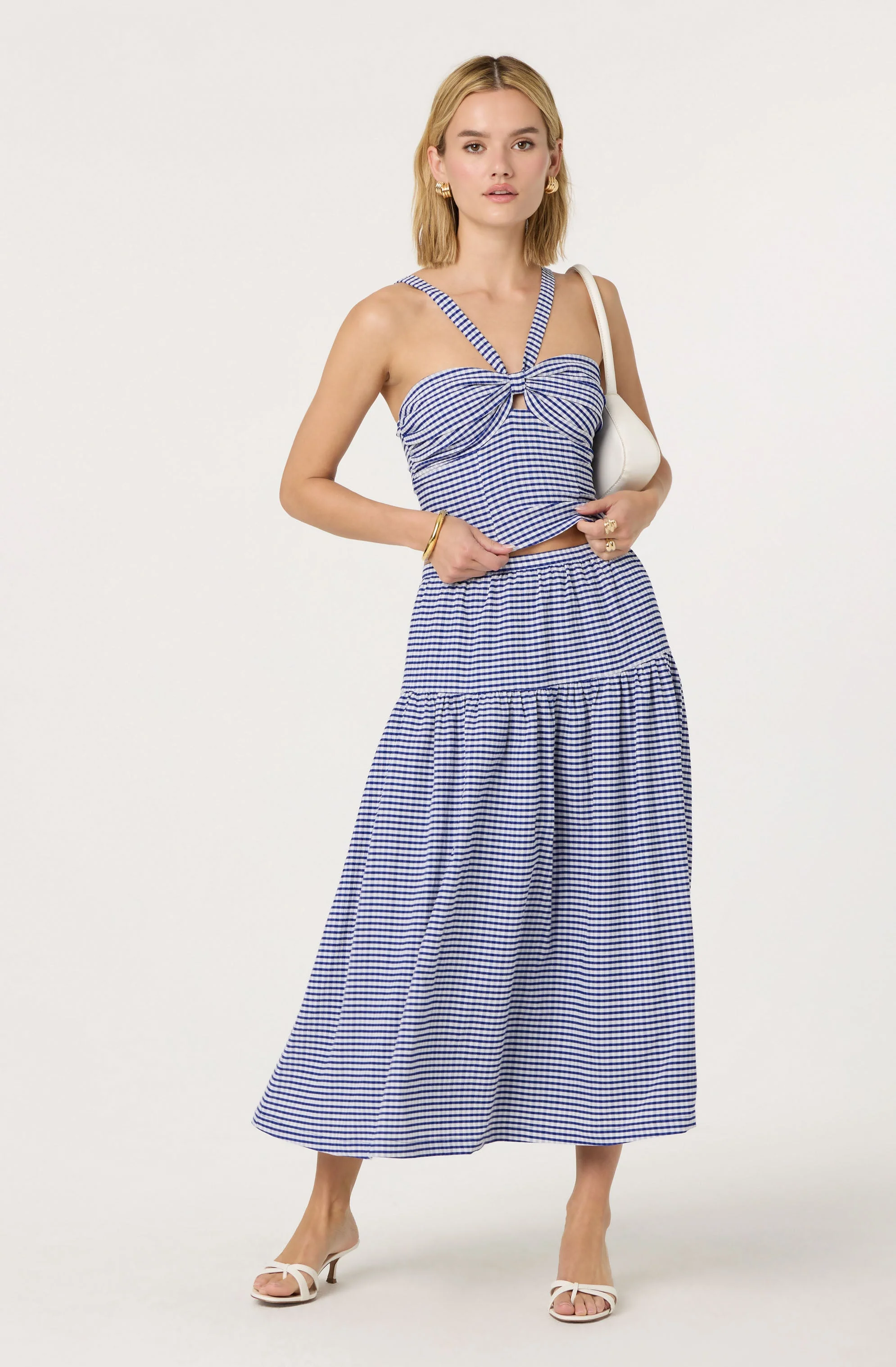 Gingham Sweetheart Crop Top