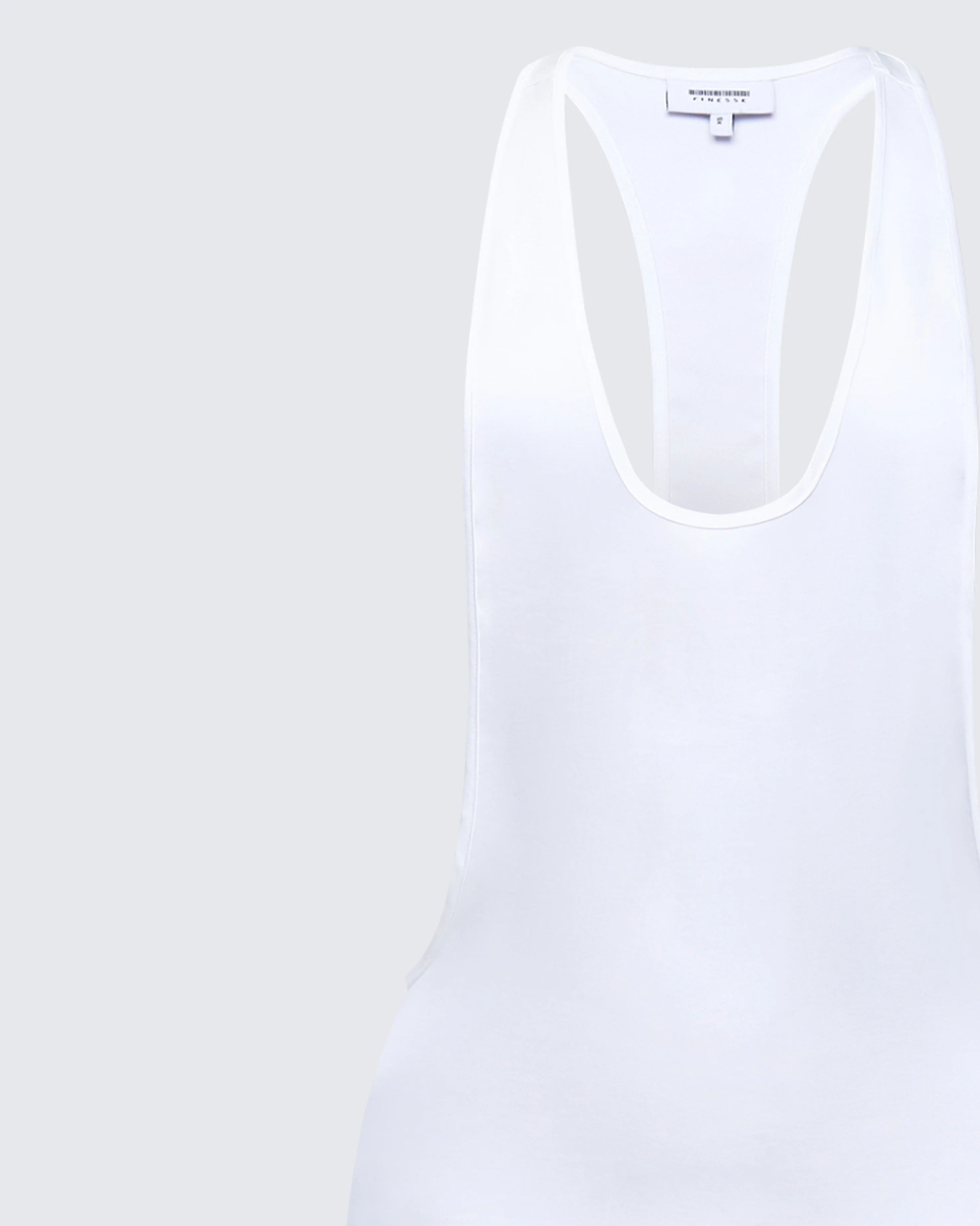 Dessa White Satin Racer Detail Maxi Dress